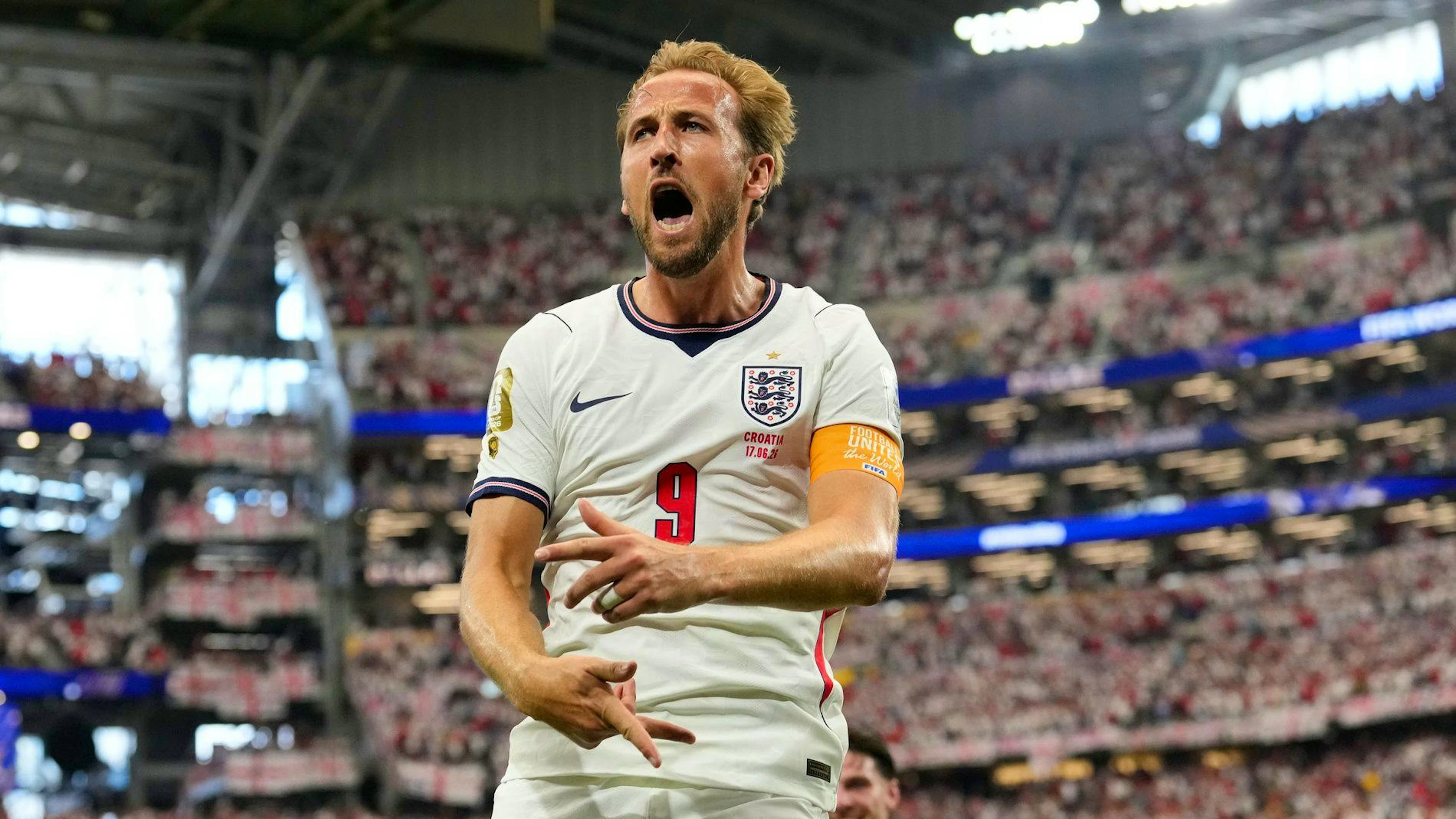 Harry Kane schiesst beim 4:2-Sieg gegen Kroatien einen Doppelpack.