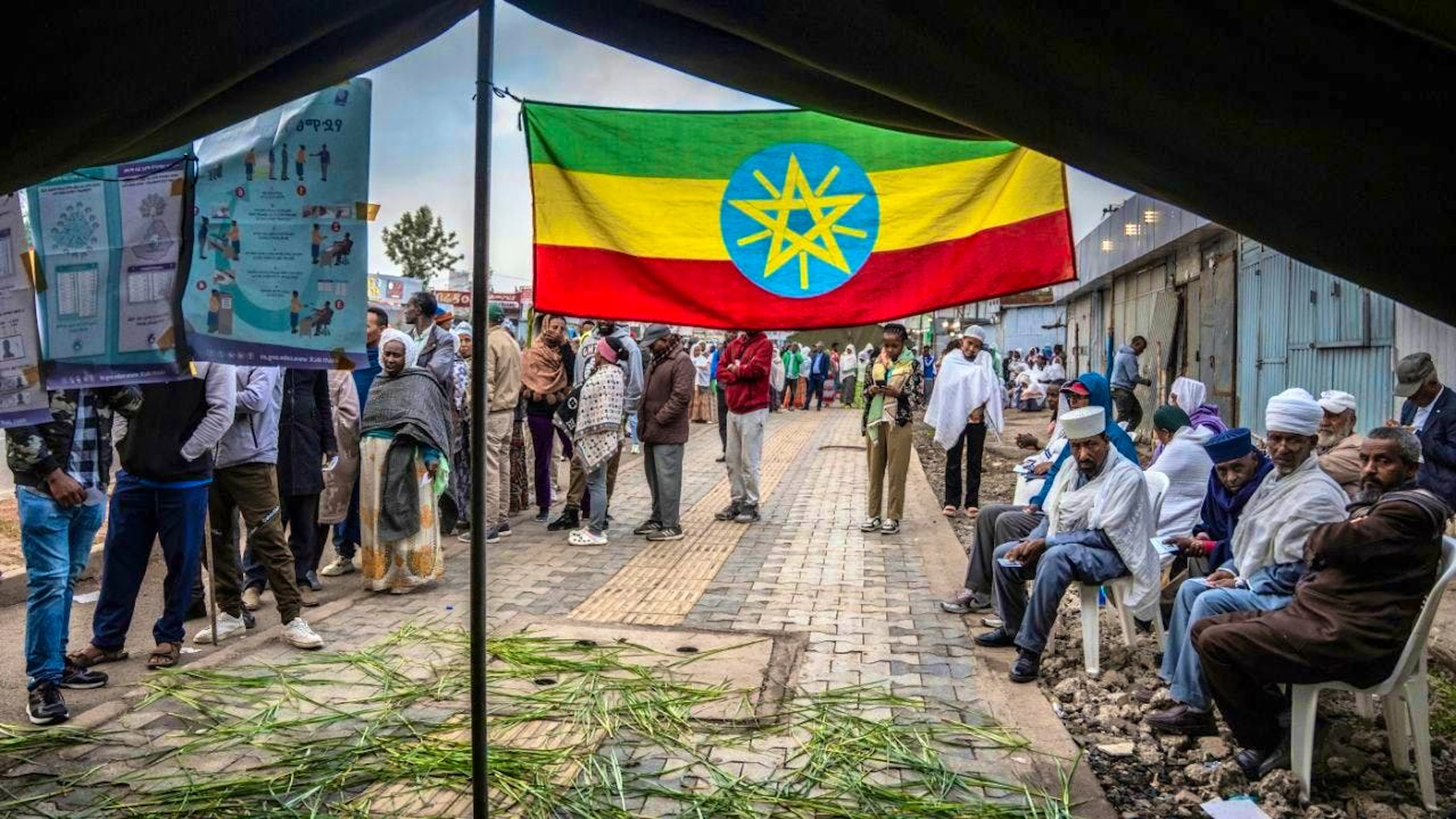 ARCHIVE – A line outside a polling station in Addis Ababa. Photo: Amanuel Sileshi/AP/dpa/Archive photo