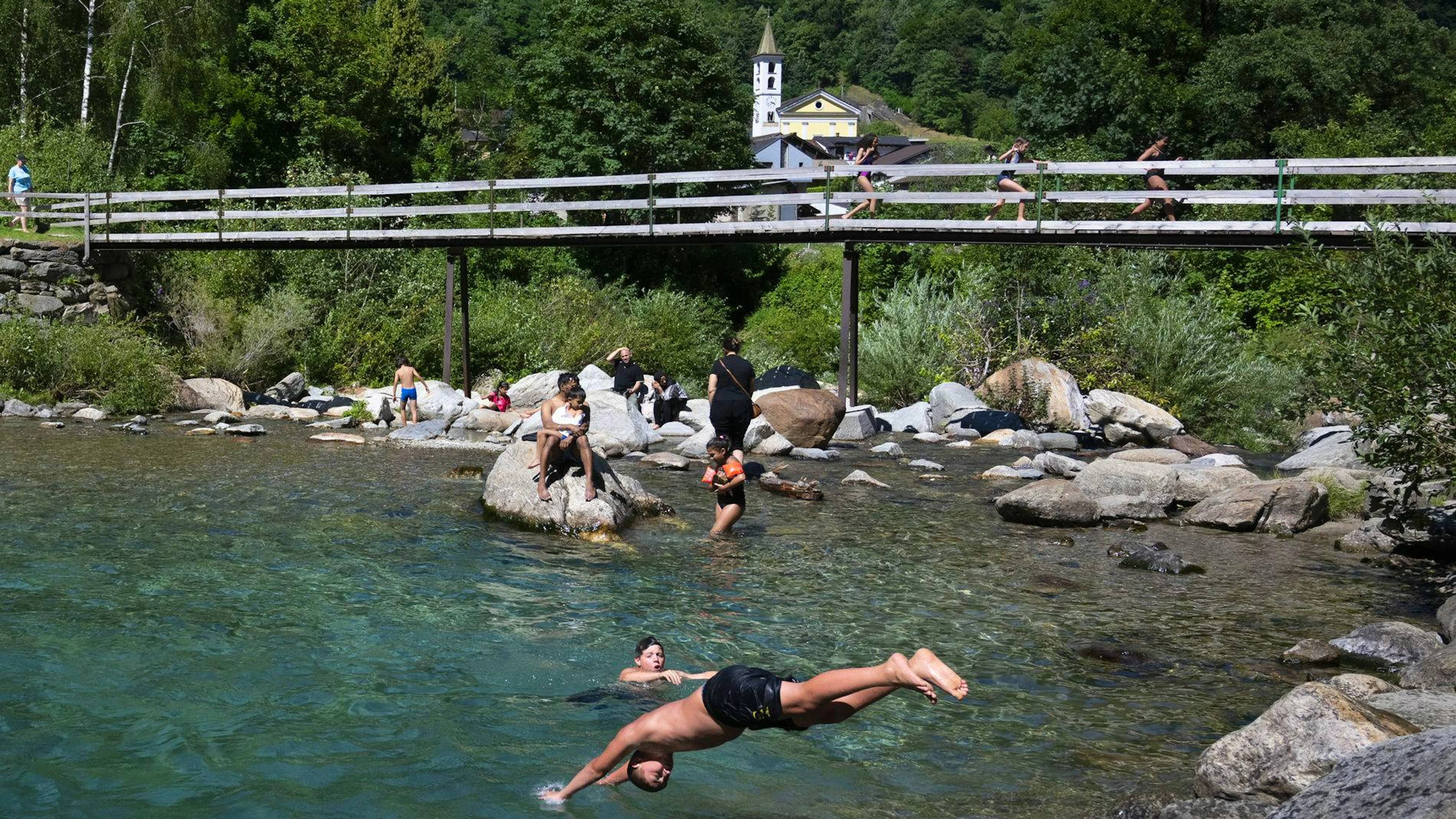 Le bassin de la cascade de Faido (archives).