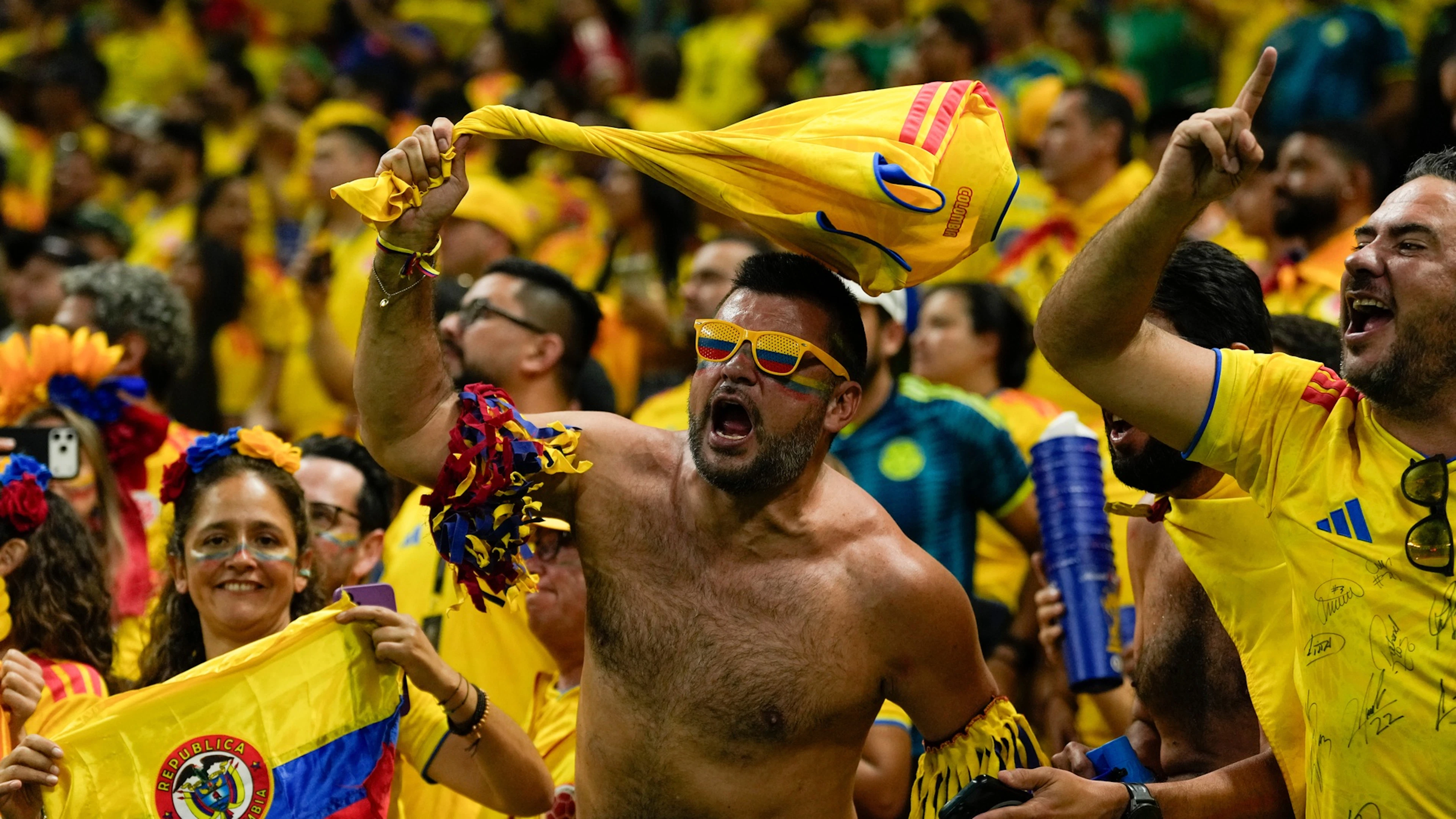 Tifosi colombiani in festa.