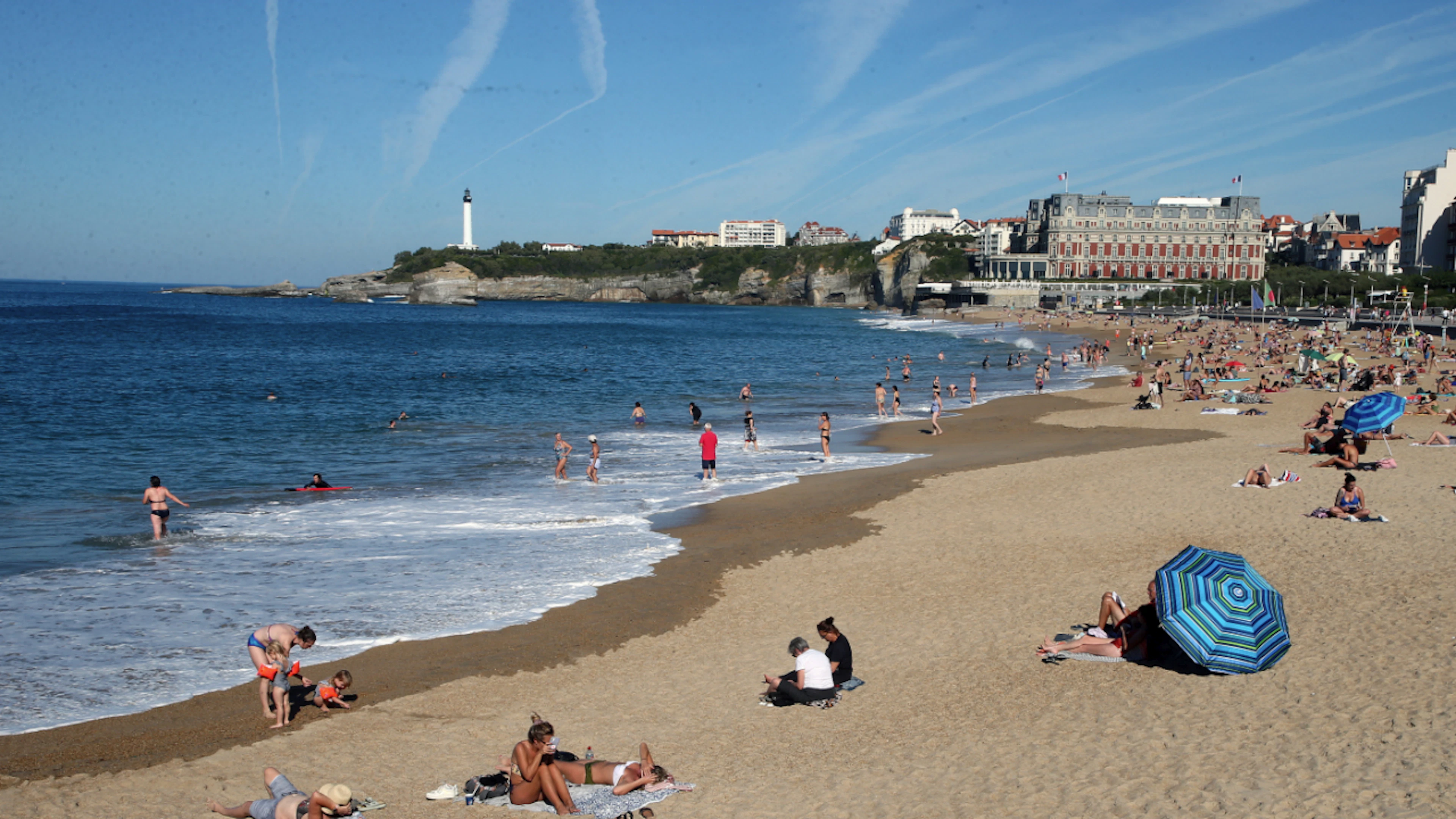 La celebre spiaggia di Biarritz