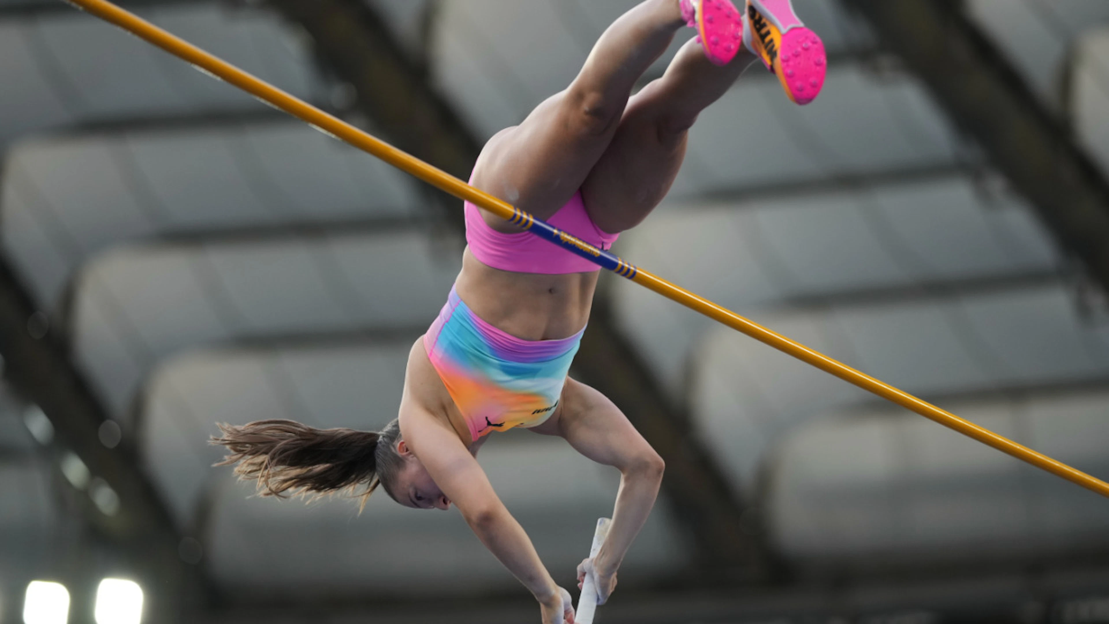 Angelica Moser am Diamond-League-Meeting in Rom, an welchem sie 4,80 m übersprang