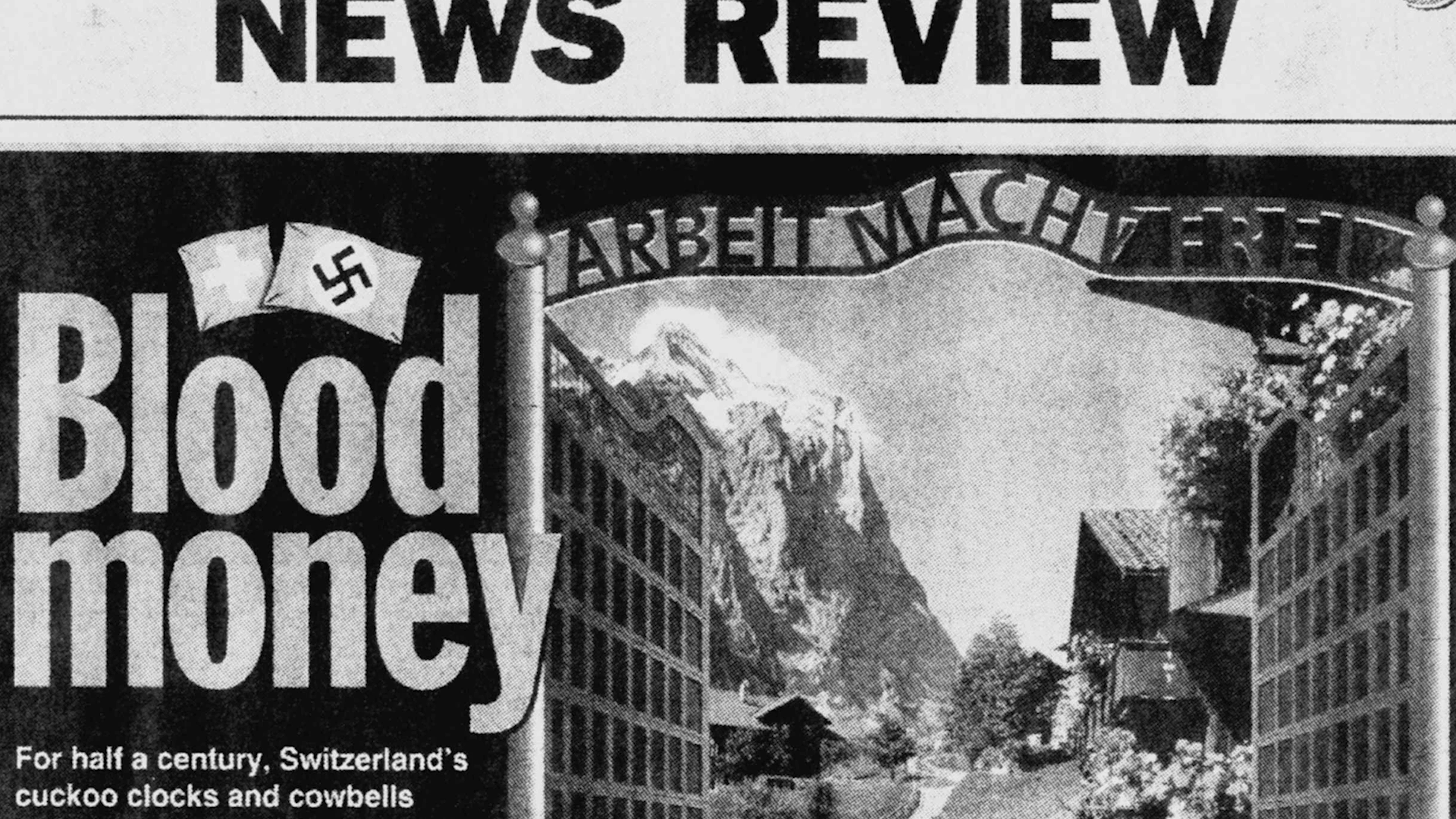 «Blood Money»: Mit dieser Titelseite greift die «Sunday Times» die Schweiz frontal an. Die Kontroverse um nachrichtenlose Vermögen erreicht Mitte der 1990er-Jahre ihren Höhepunkt.