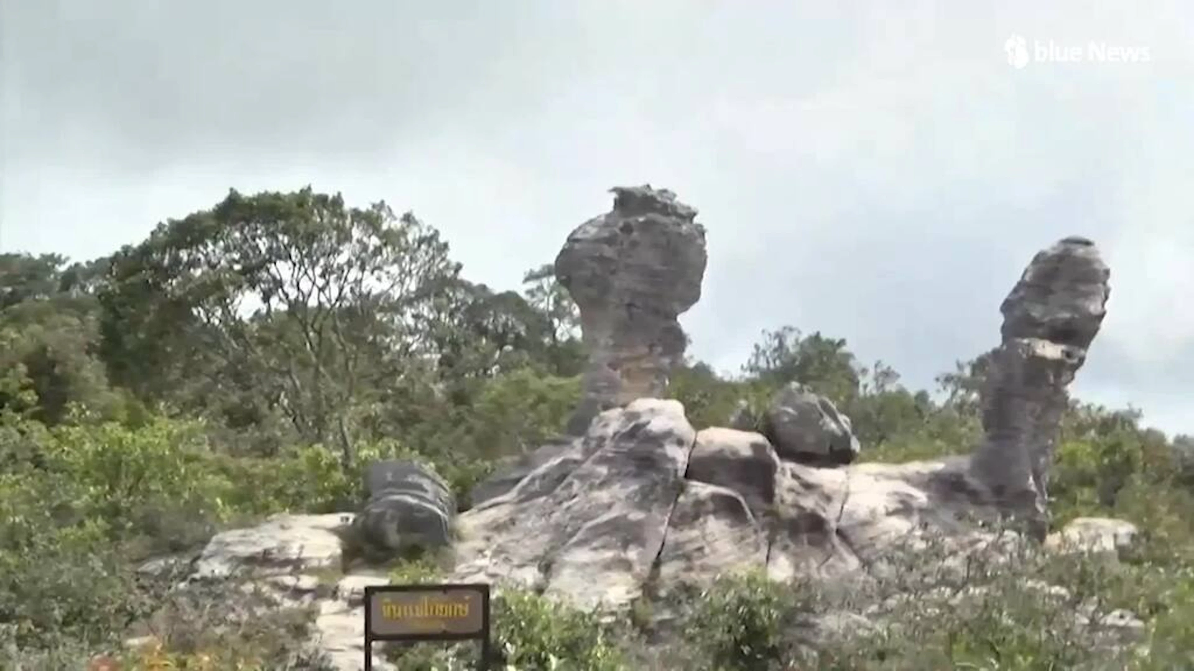 Für Siegerfotos reicht's – Dieser Felsen lässt Fussballfans vom WM-Titel träumen