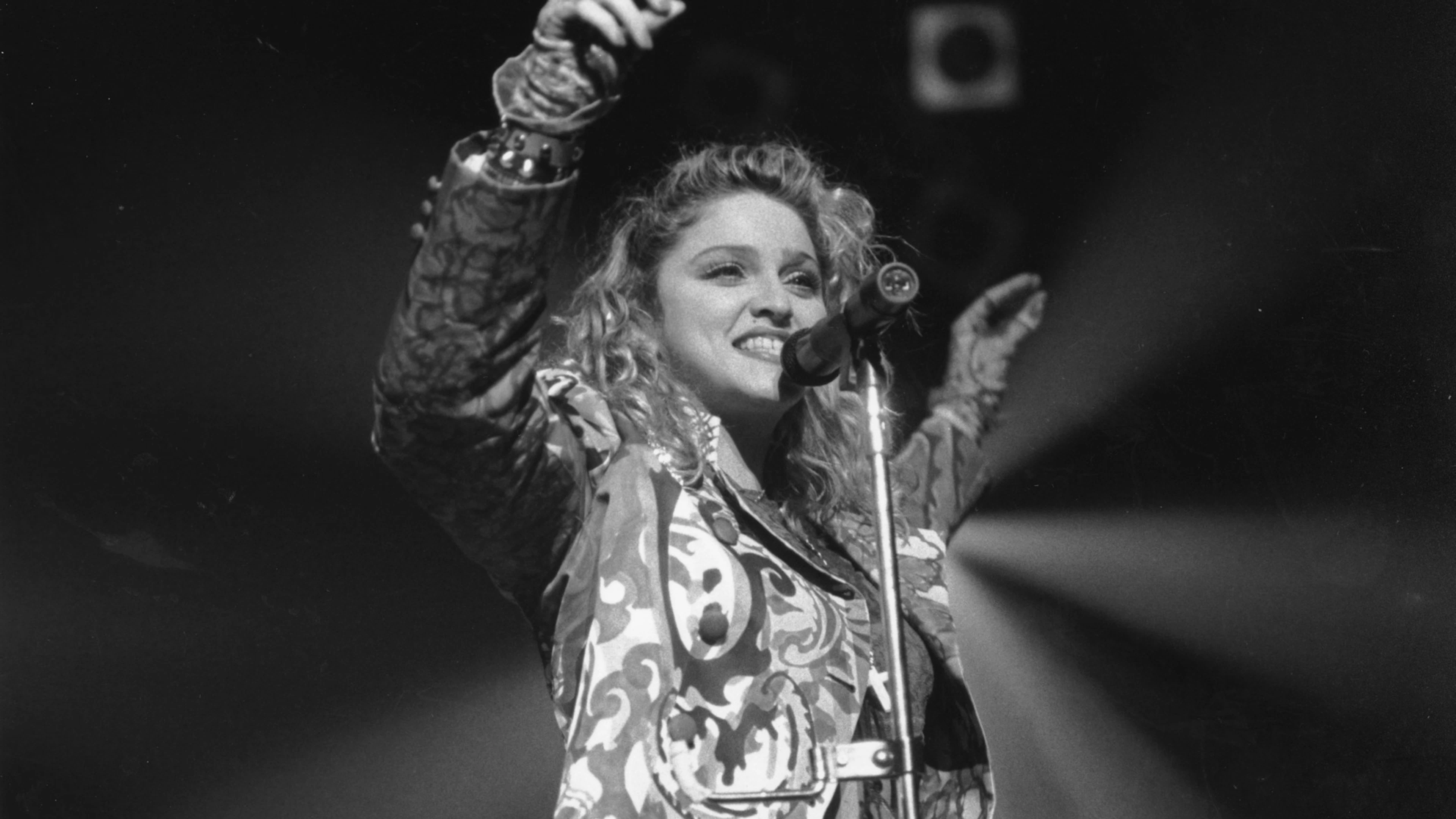 Madonna bei einem Auftritt 1985.