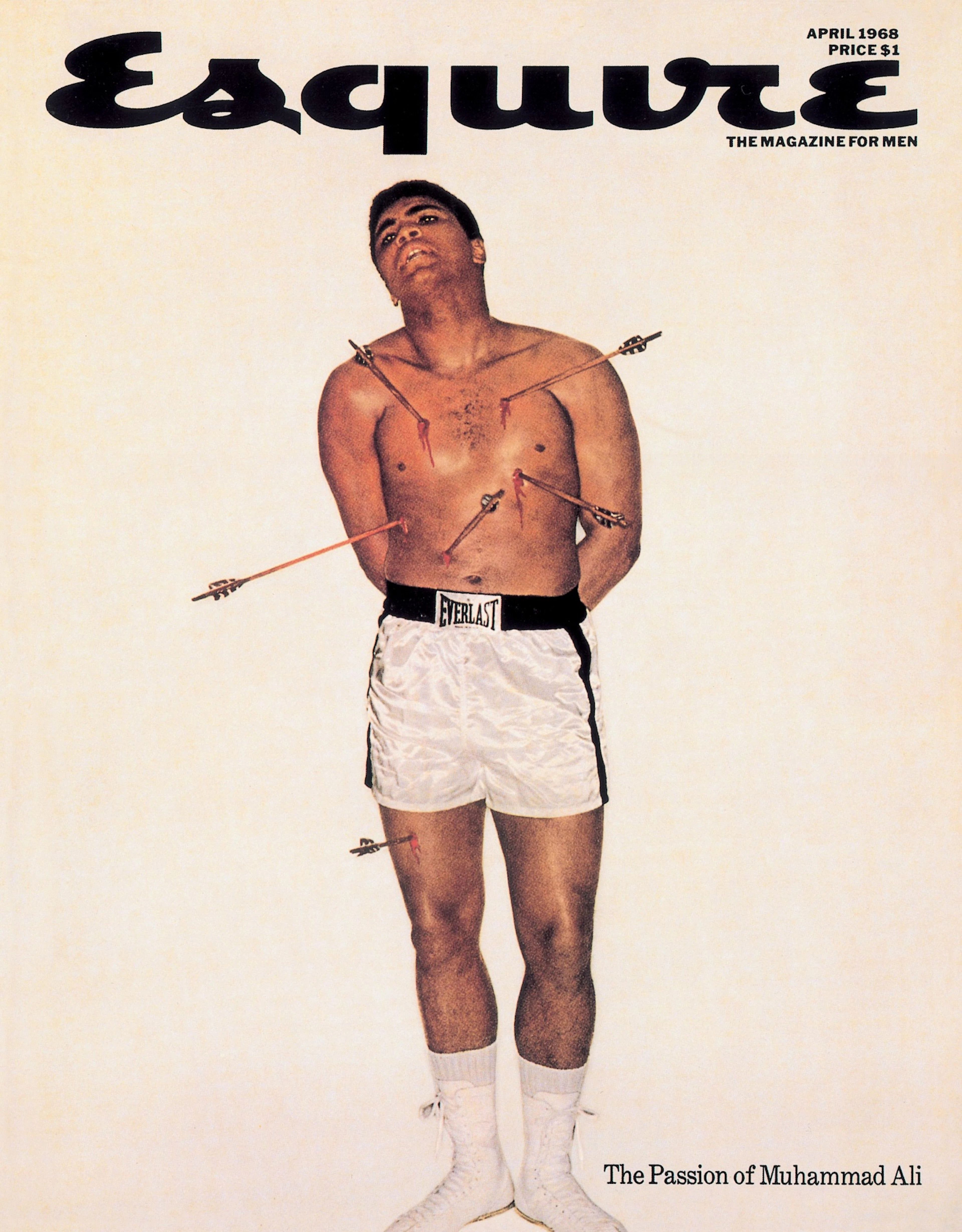Un convertito all’Islam rifiuta la chiamata alle armi per andare in Vietnam: Cassius Clay, poi Muhammad Ali, ha dovuto sopportare molte difficoltà, come suggerisce anche la copertina di «Esquire» del 1968. Oggi è conosciuto con il suo soprannome, «The Greatest».