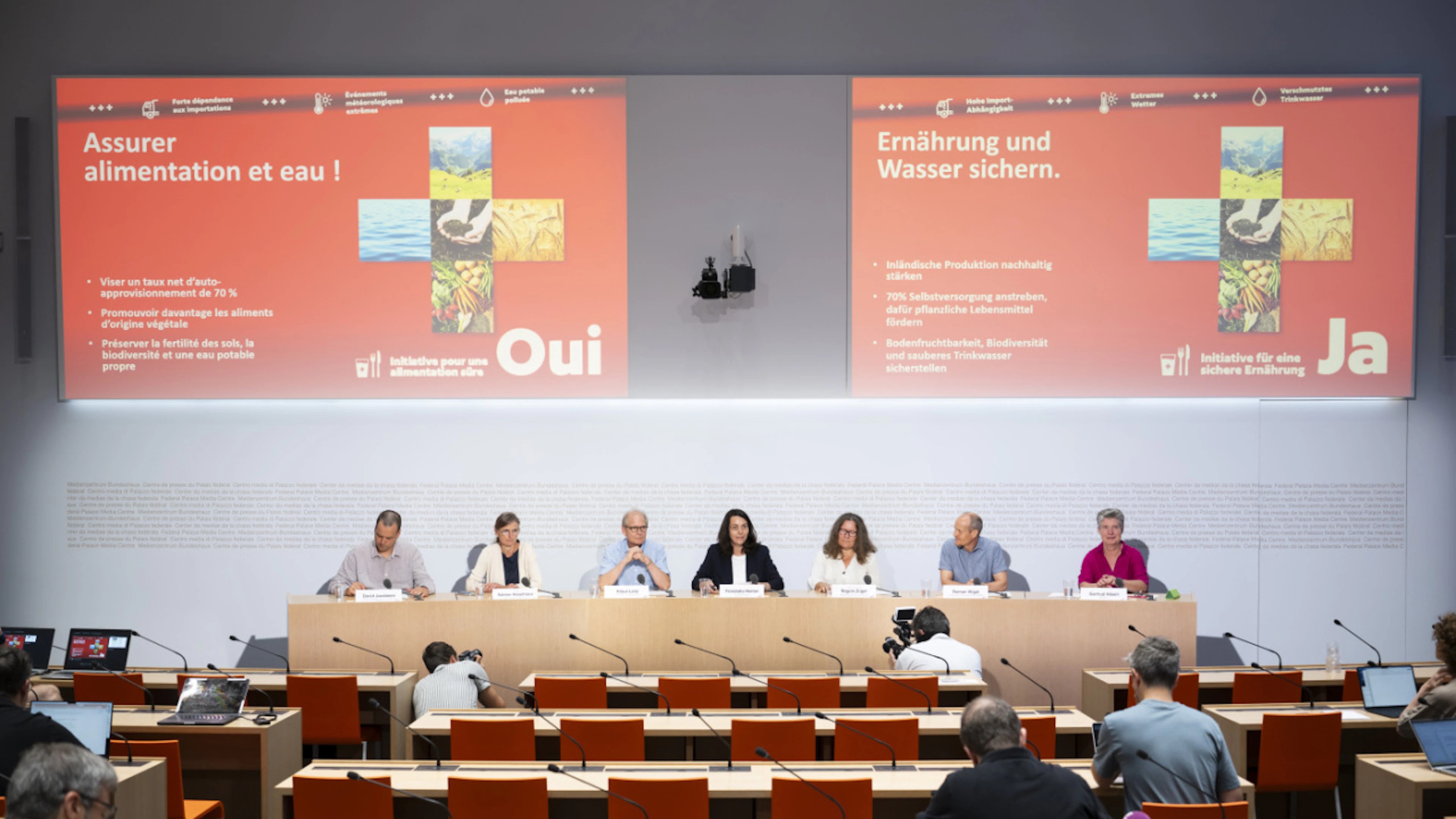 Le comité de l'initiative sur l'alimentation a présenté ses arguments jeudi en vue de la votation du 27 septembre.