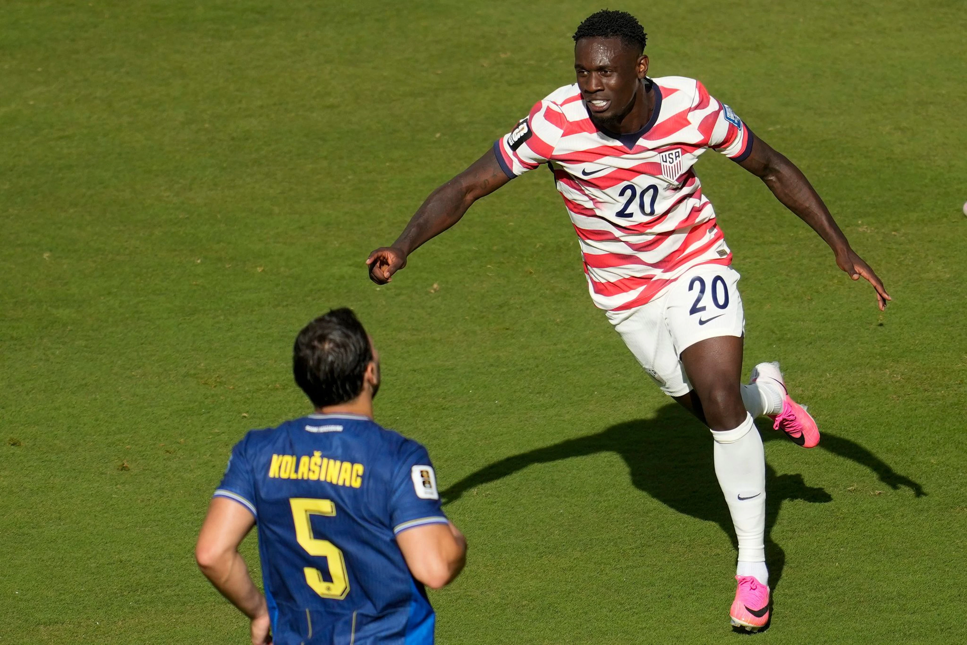 Folarin Balogun war gegen Bosnien gleich doppelt Hauptdarsteller.