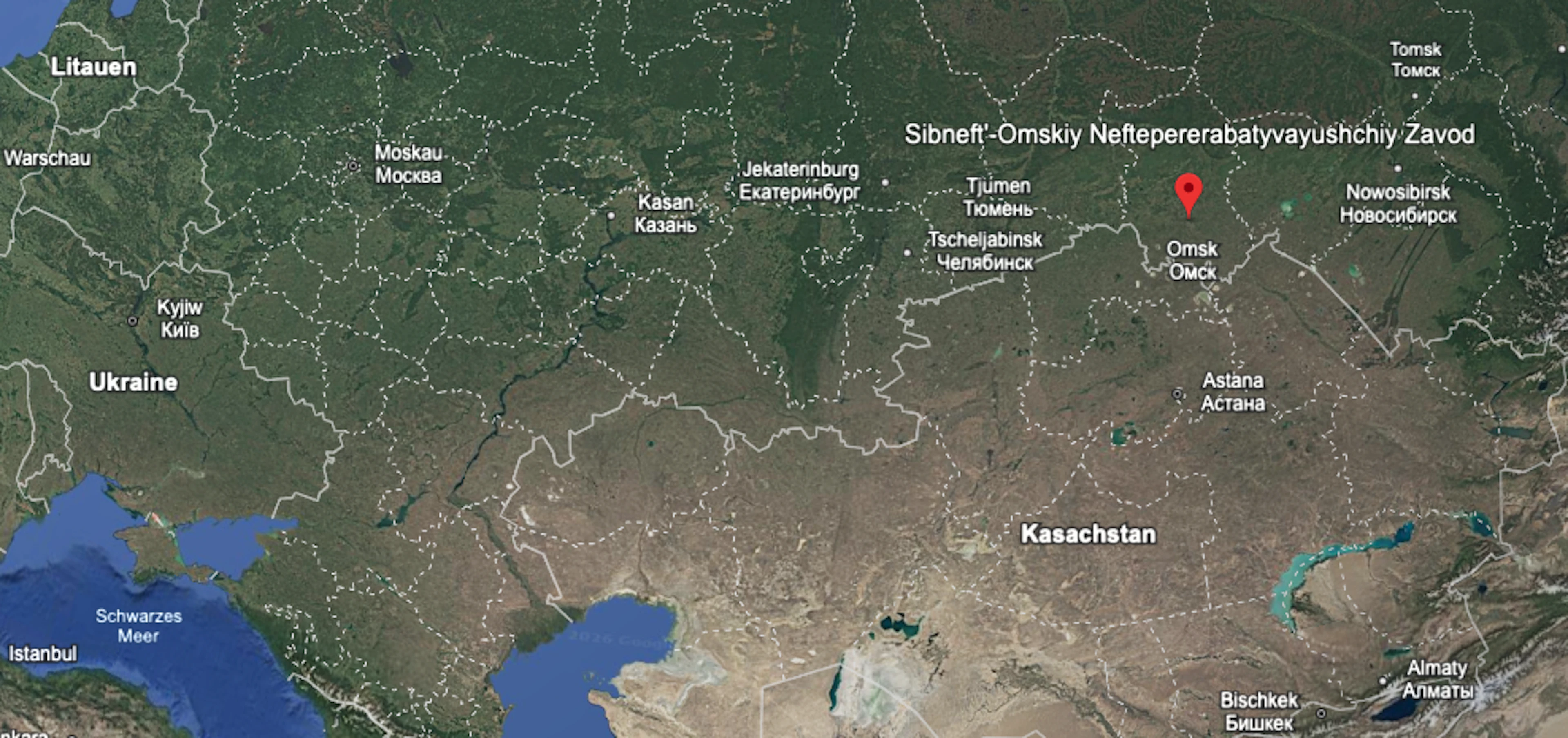 Echt weit weg von der Ukraine: Omsk.