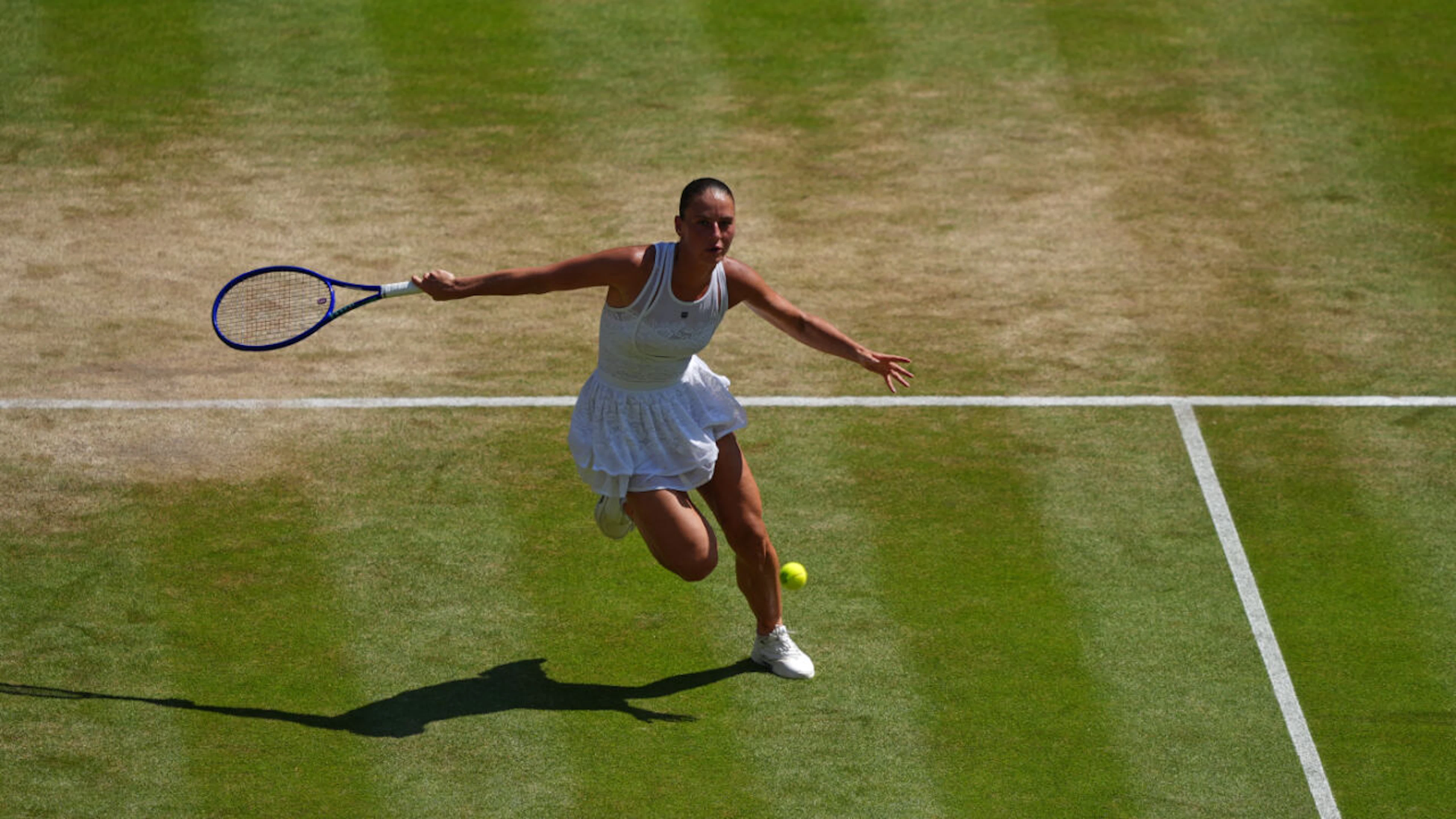 Marta Kostjuk stürmt in ihren zweiten Grand-Slam-Halbfinal in Folge.