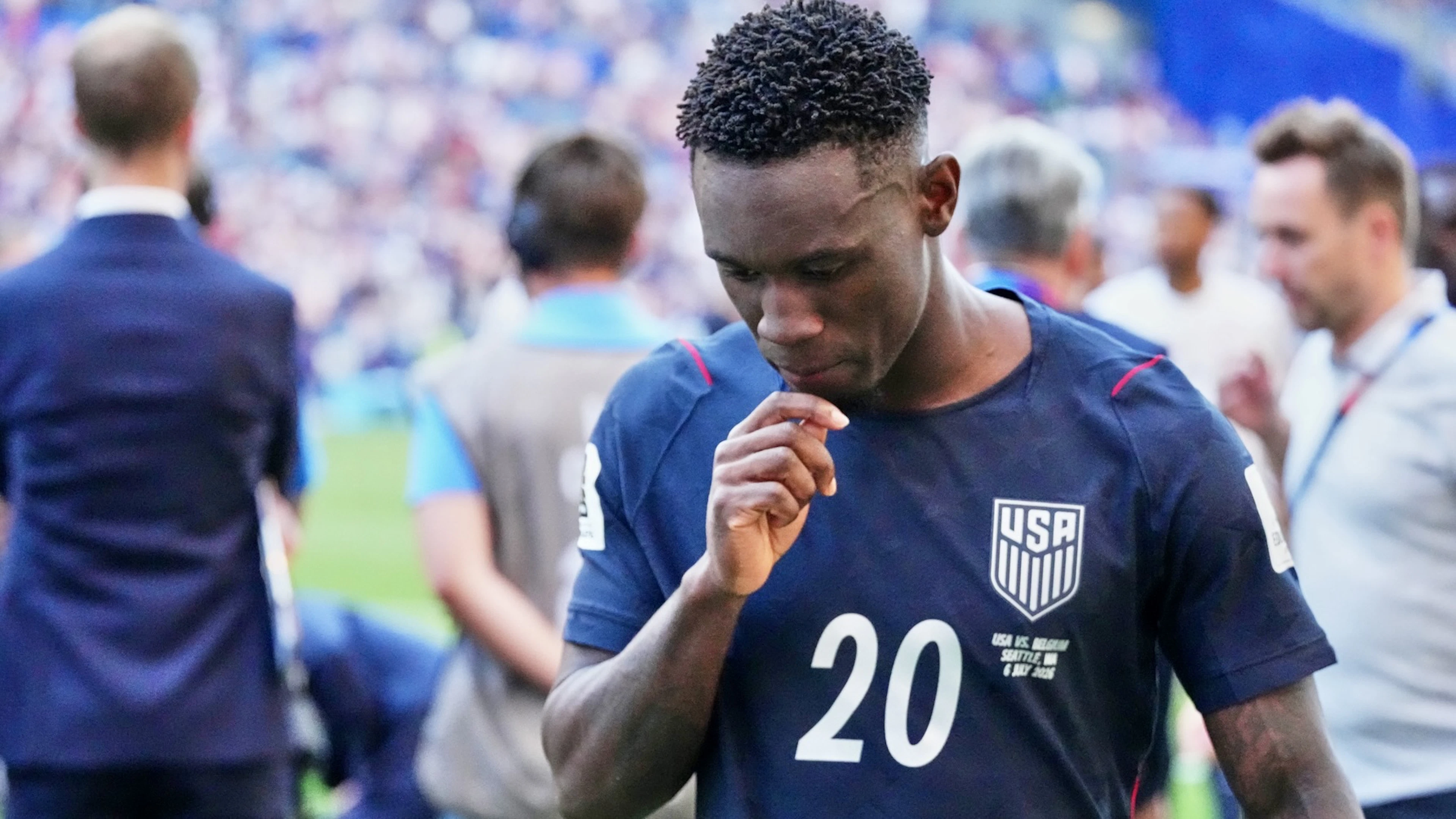 Folarin Balogun avait été autorisé par la FIFA à jouer contre la Belgique malgré sa suspension.
