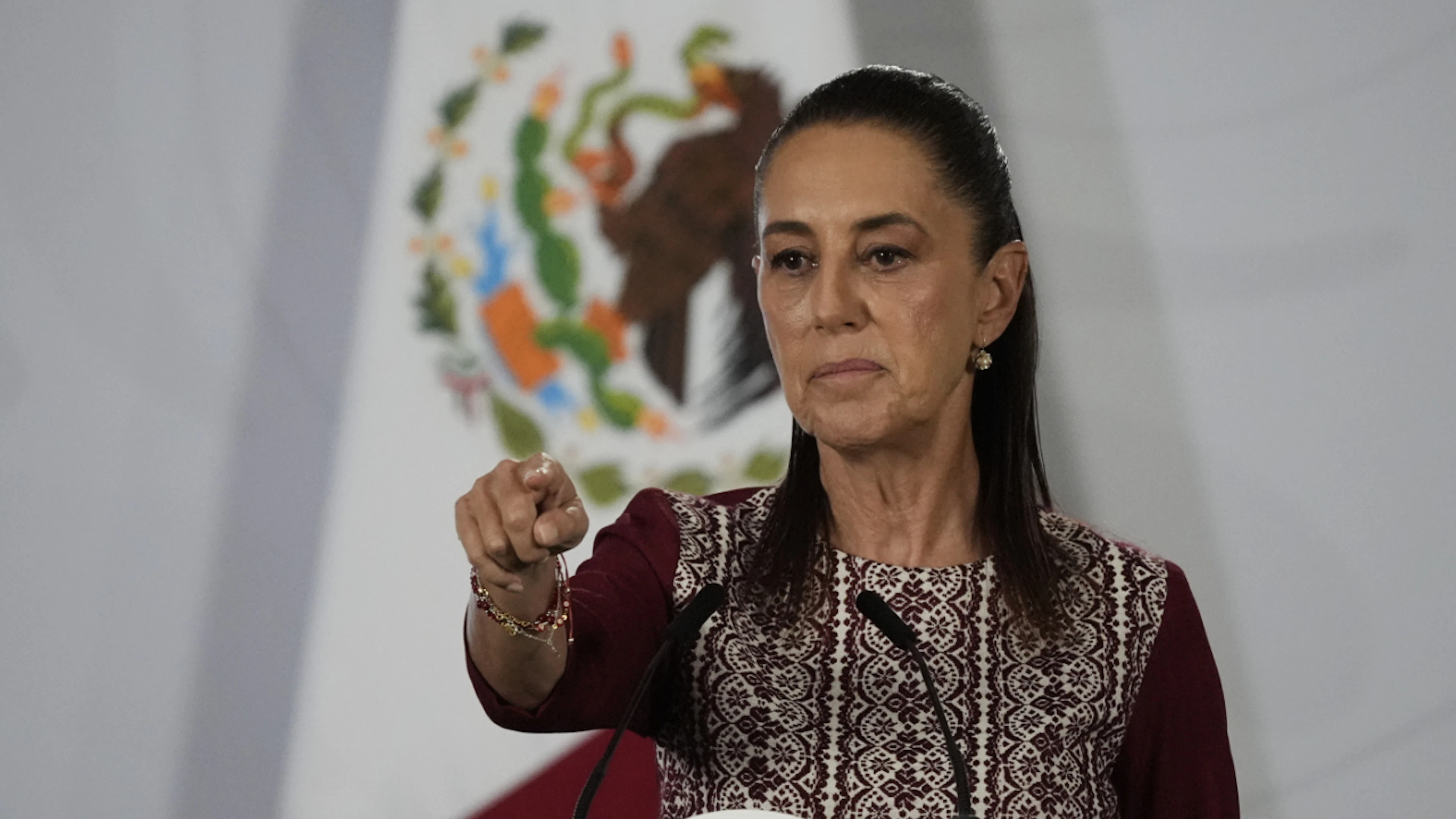 «Nous allons faire tout ce qui est en notre pouvoir, ce que nous ne pouvons pas faire, c'est rester passifs», a souligné la présidente mexicaine Claudia Sheinbaum (archives).