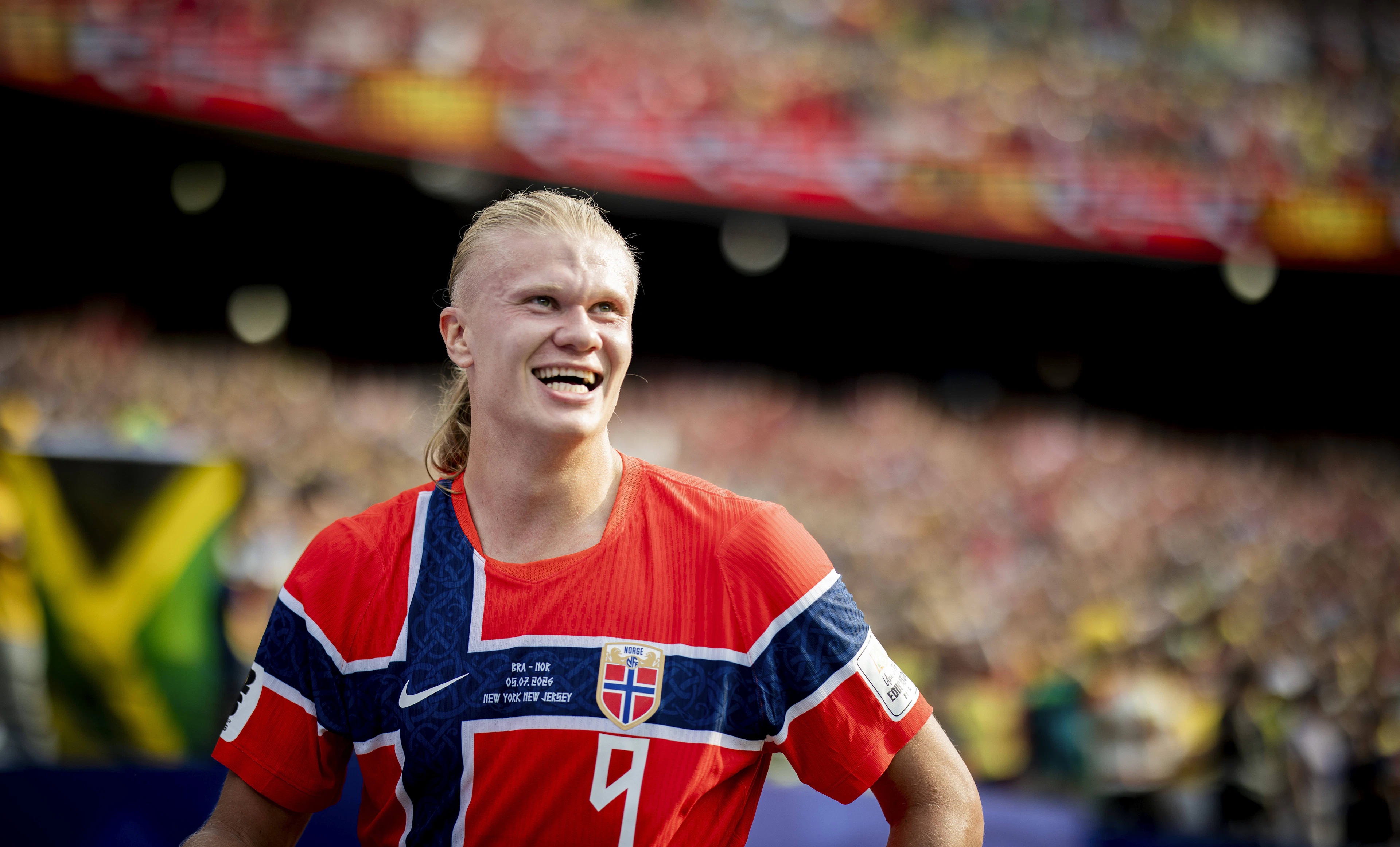 Erling Haaland im Spiel gegen Brasilien an der WM 2026.