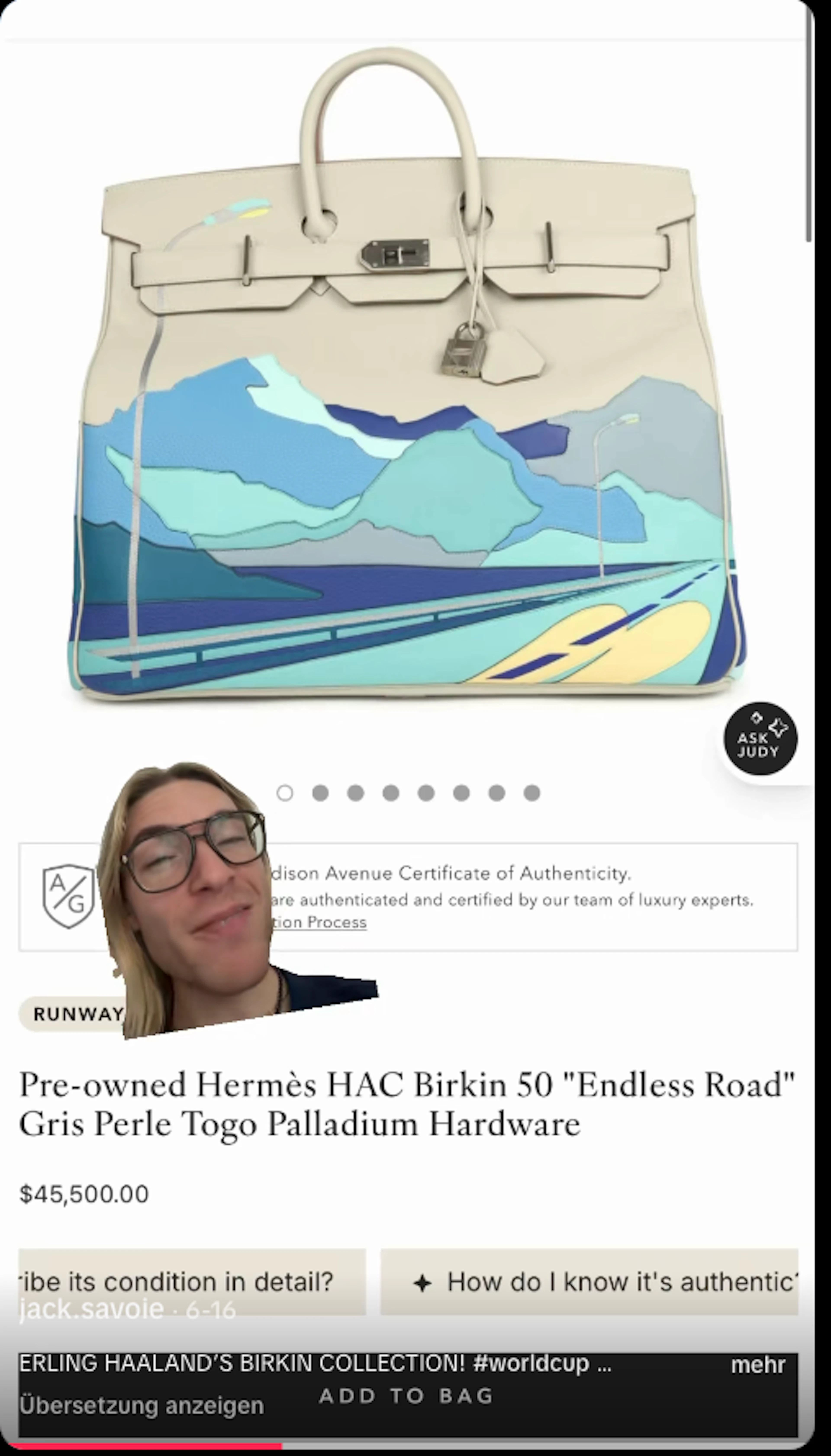 Fashion-Tiktoker Jack Savoie kennt sich mit Hermès-Bags aus. Er hat die Haaland-Kolletion unter die Lupe genommen.