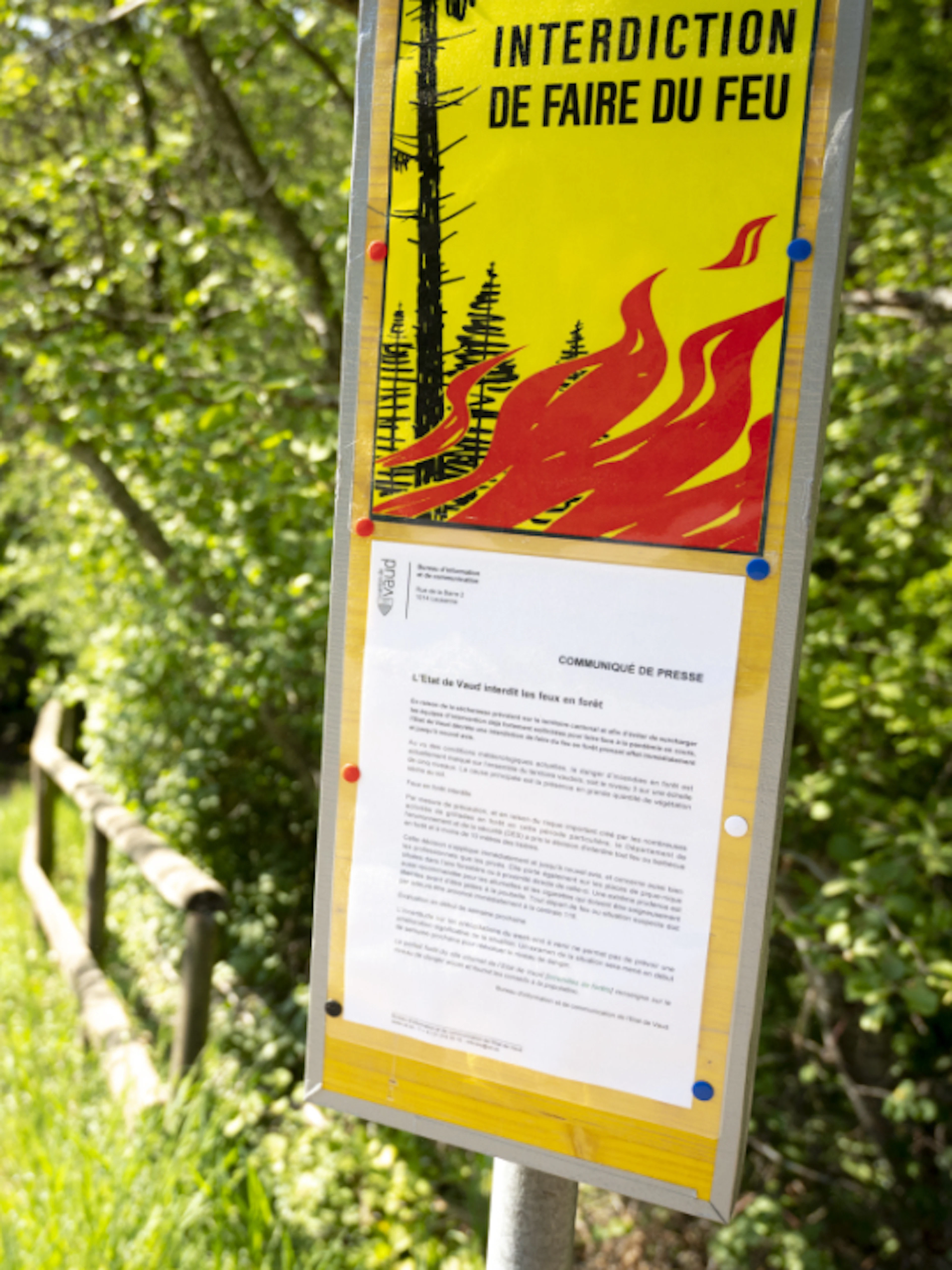 Vaud interdit les feux en plein air et les engins pyrotechniques