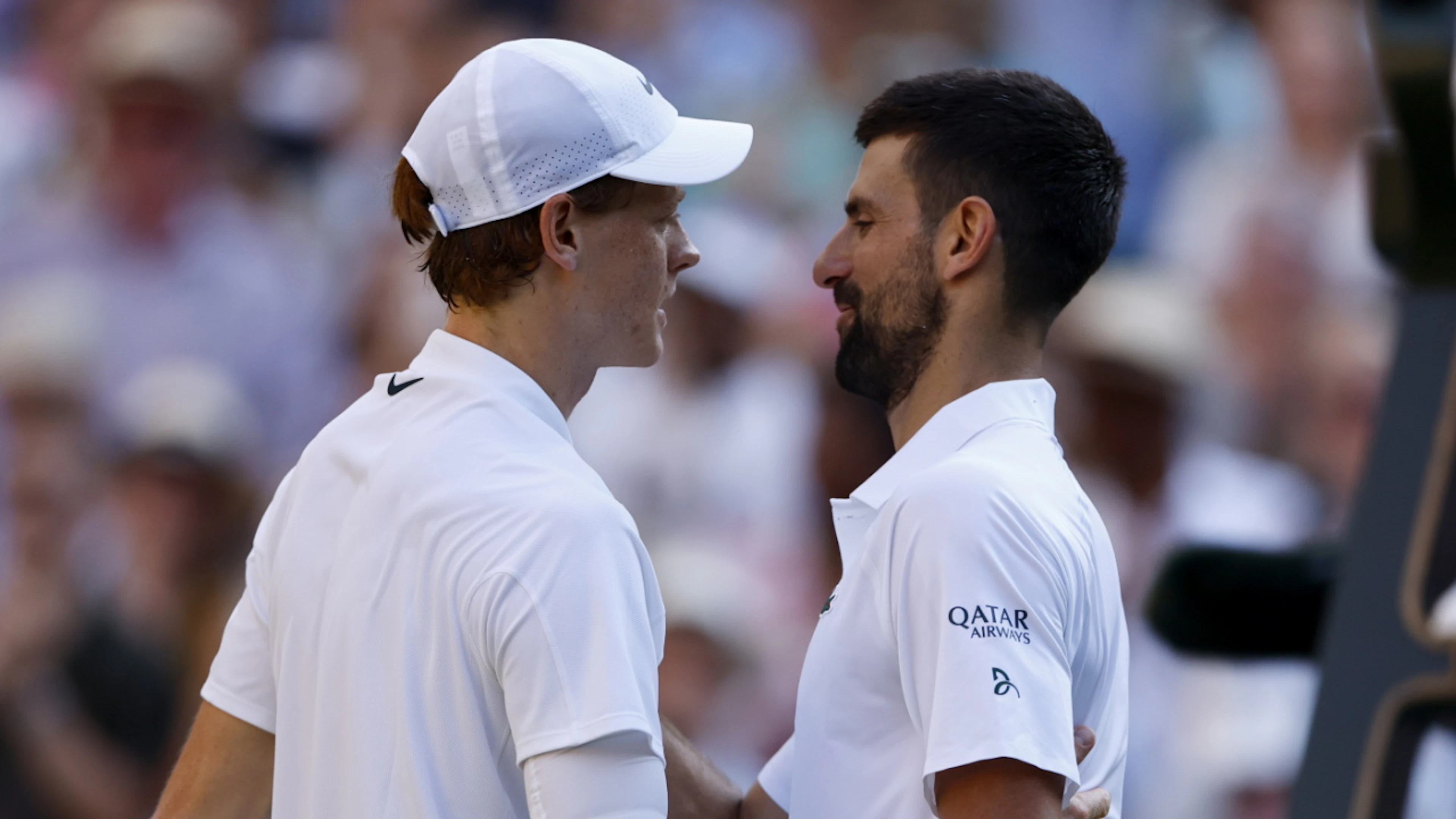 Neuauflage vom letzten Jahr: Da verlor Novak Djokovic (re.) im Halbfinal gegen Jannik Sinner – und diesen Freitag?