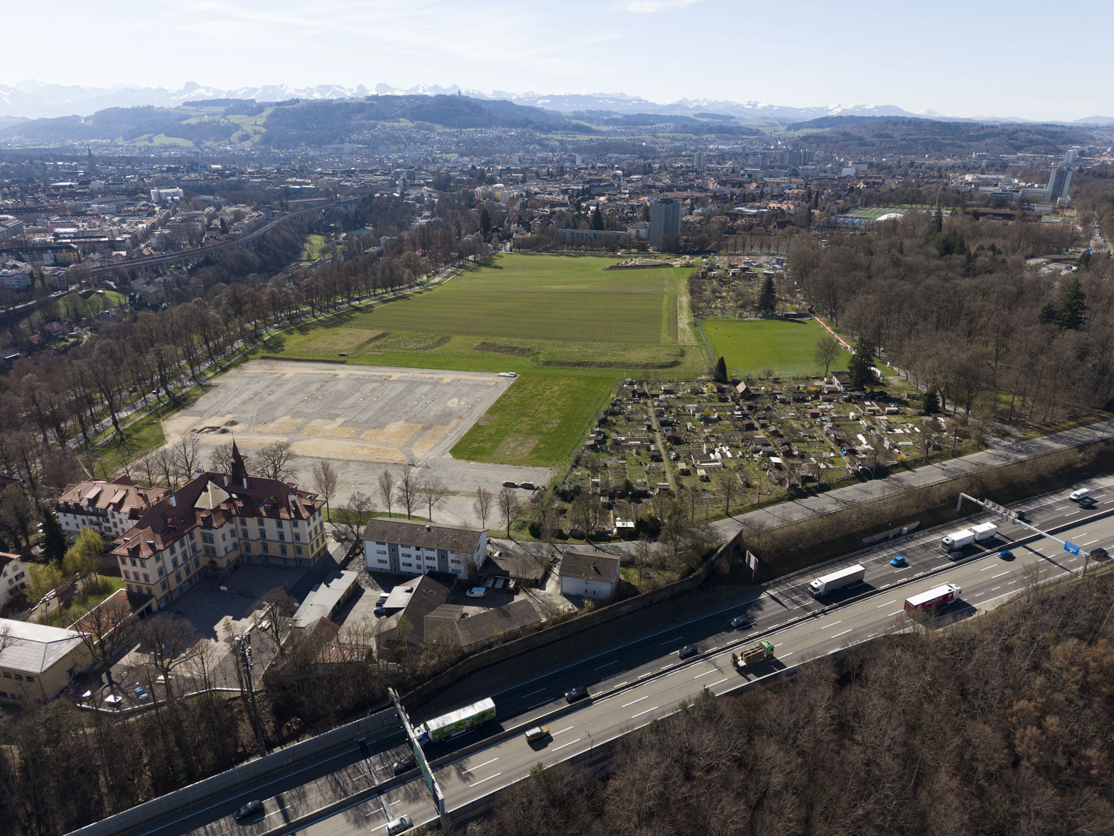 Das Viererfeld in Bern soll in den kommenden Jahren zu einem neuen Wohnquartier entwickelt werden.