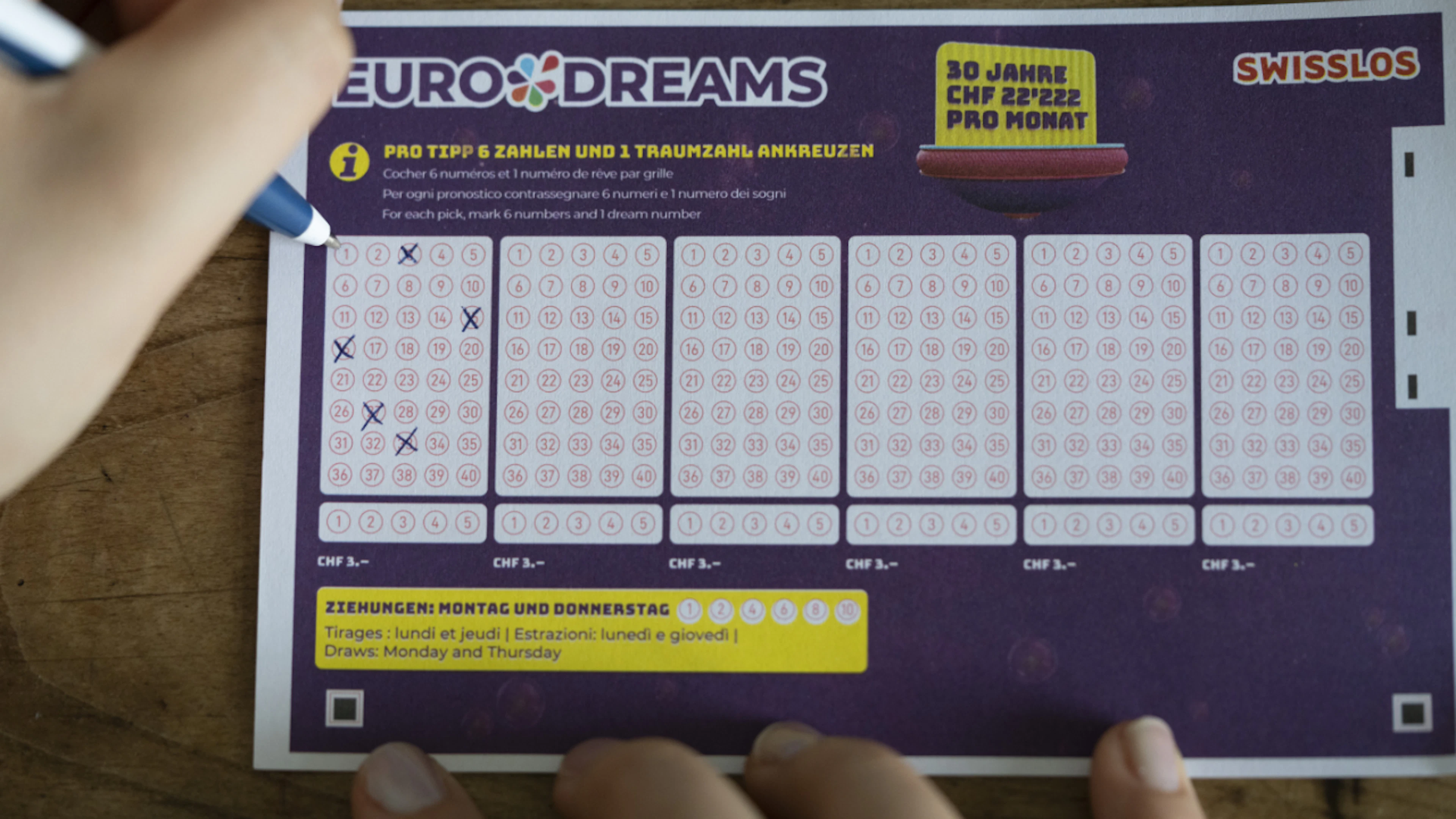 Pas de gros lot à l'Êurodreams lundi.
