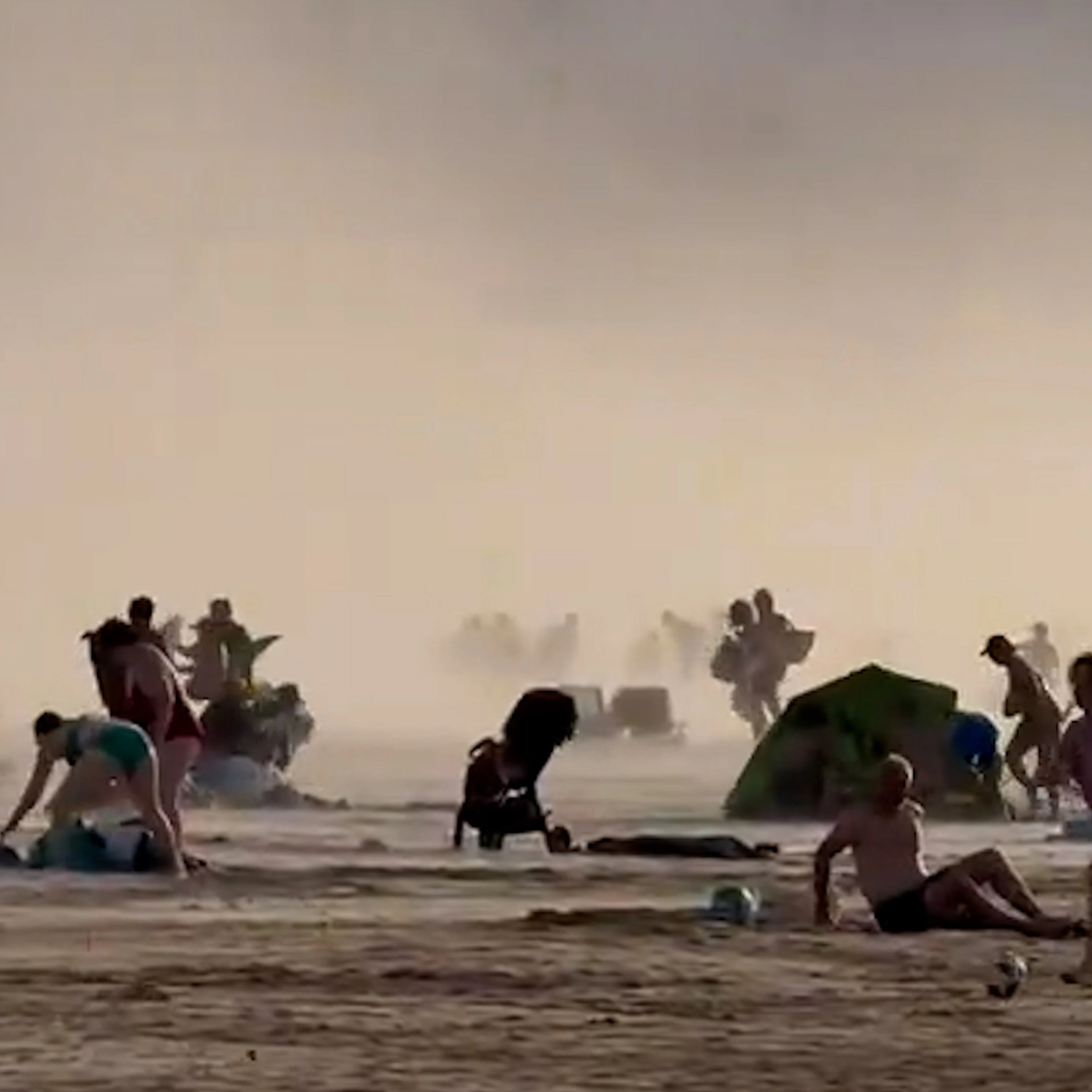 Panik am Strand