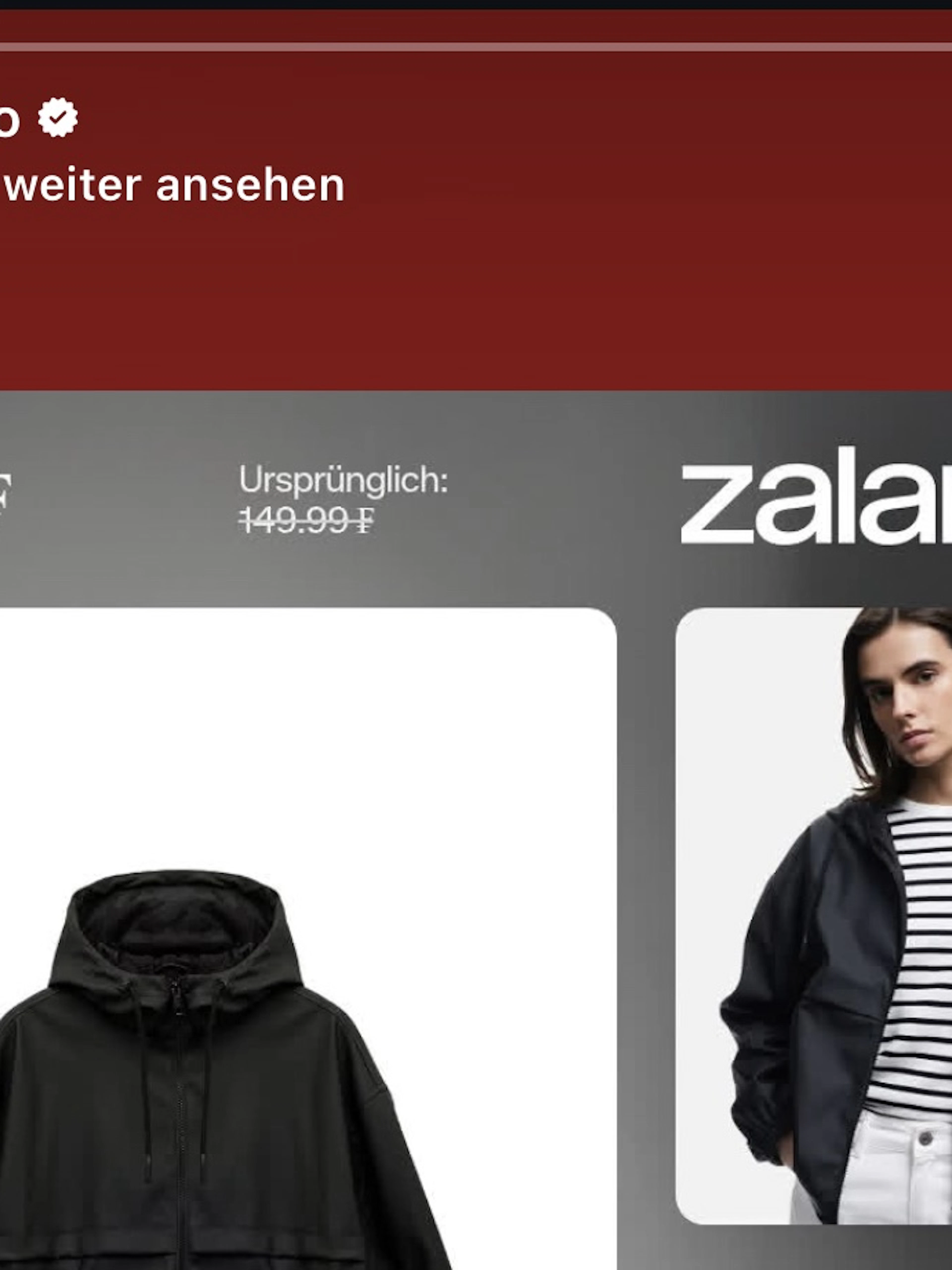 Zalando zeigt Schweizer Preise mit altem Franc-Zeichen