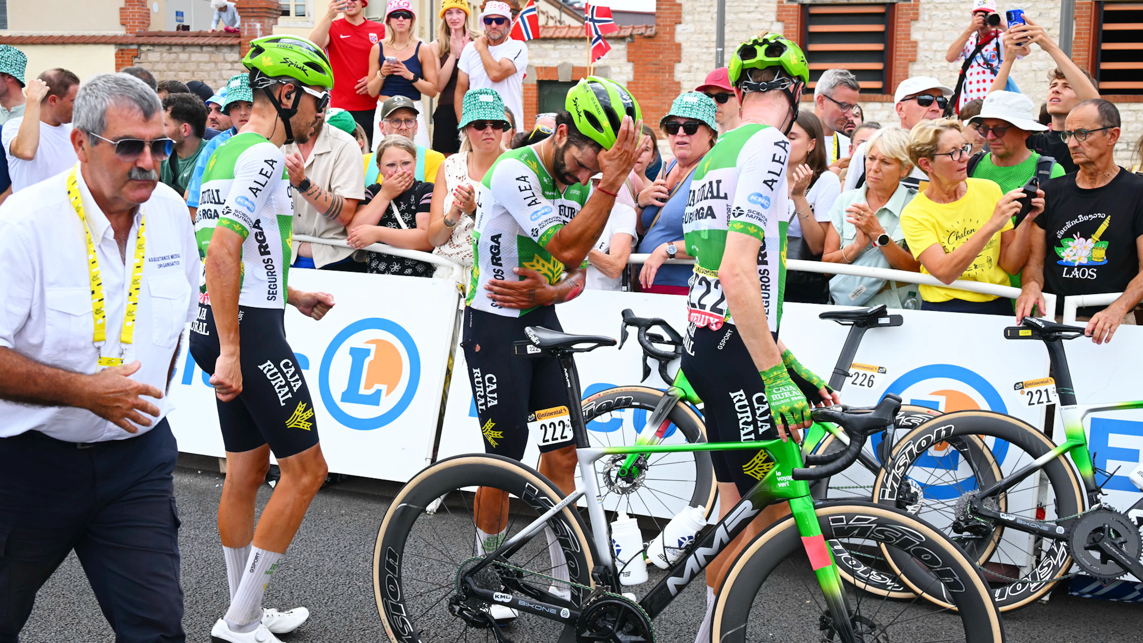 Gaviria et Berckmoes abandonnent après une violente chute