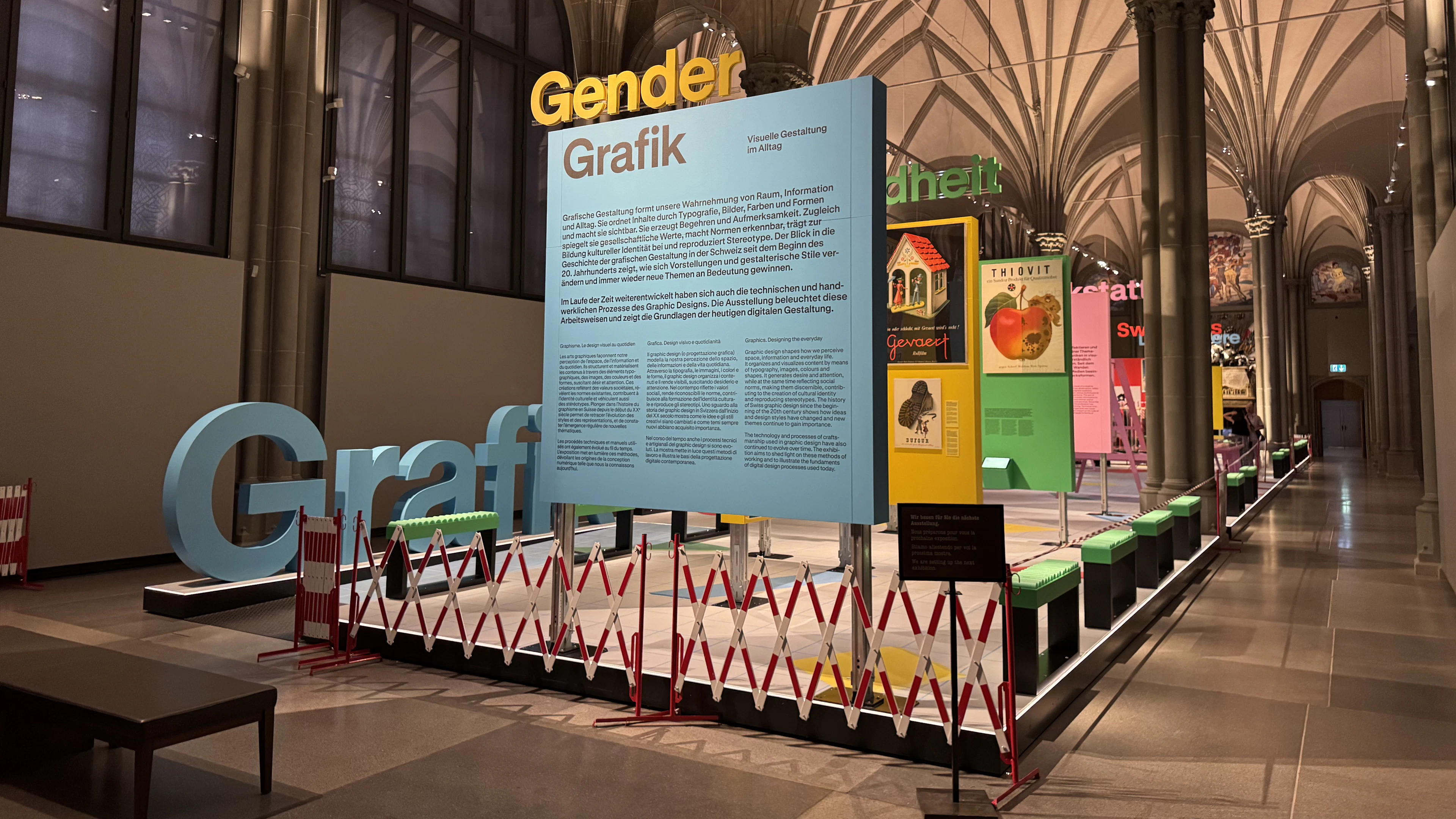The graphic arts exhibition in the Hall of Fame at the National Museum.