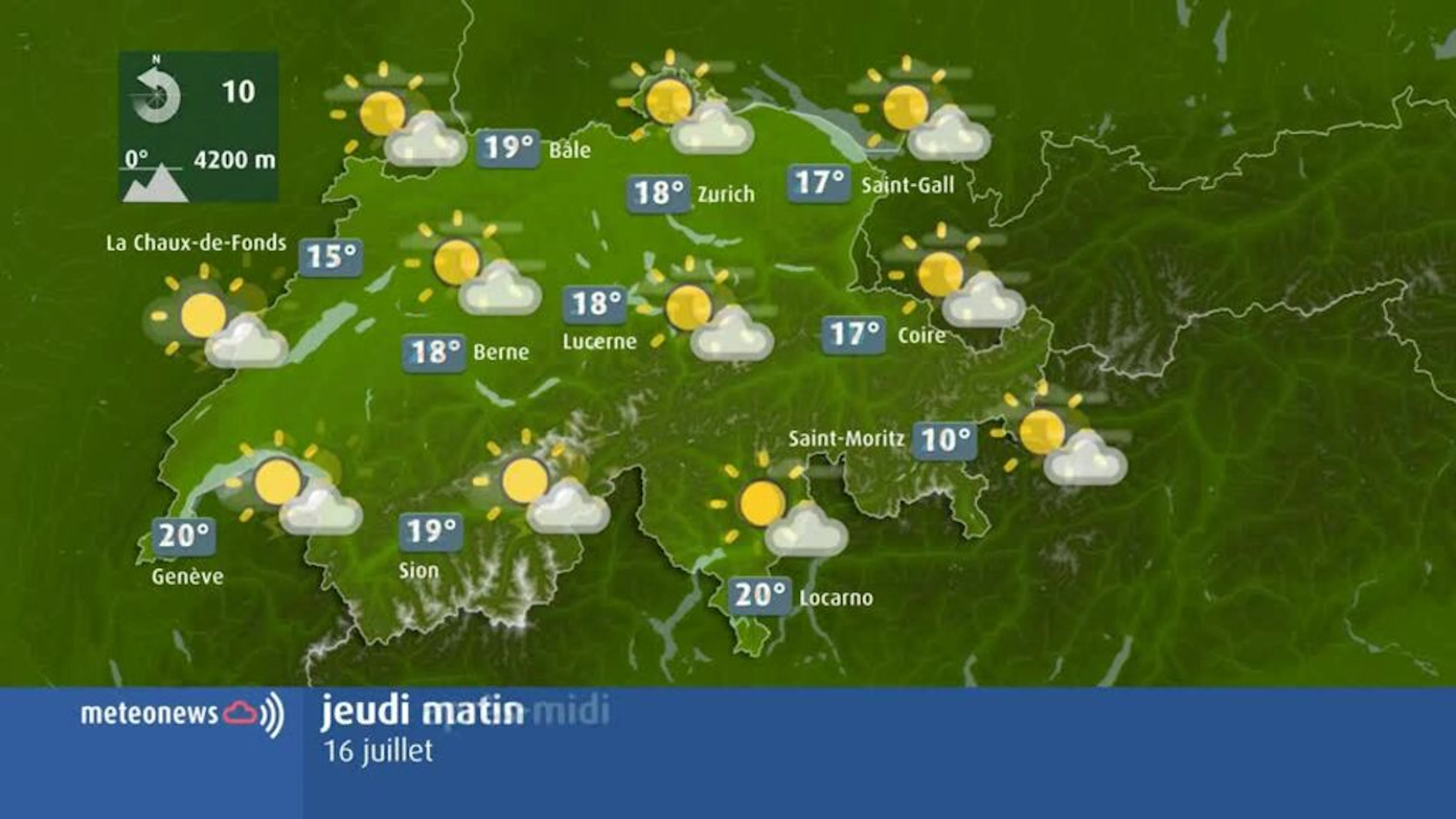 Flash météo Suisse