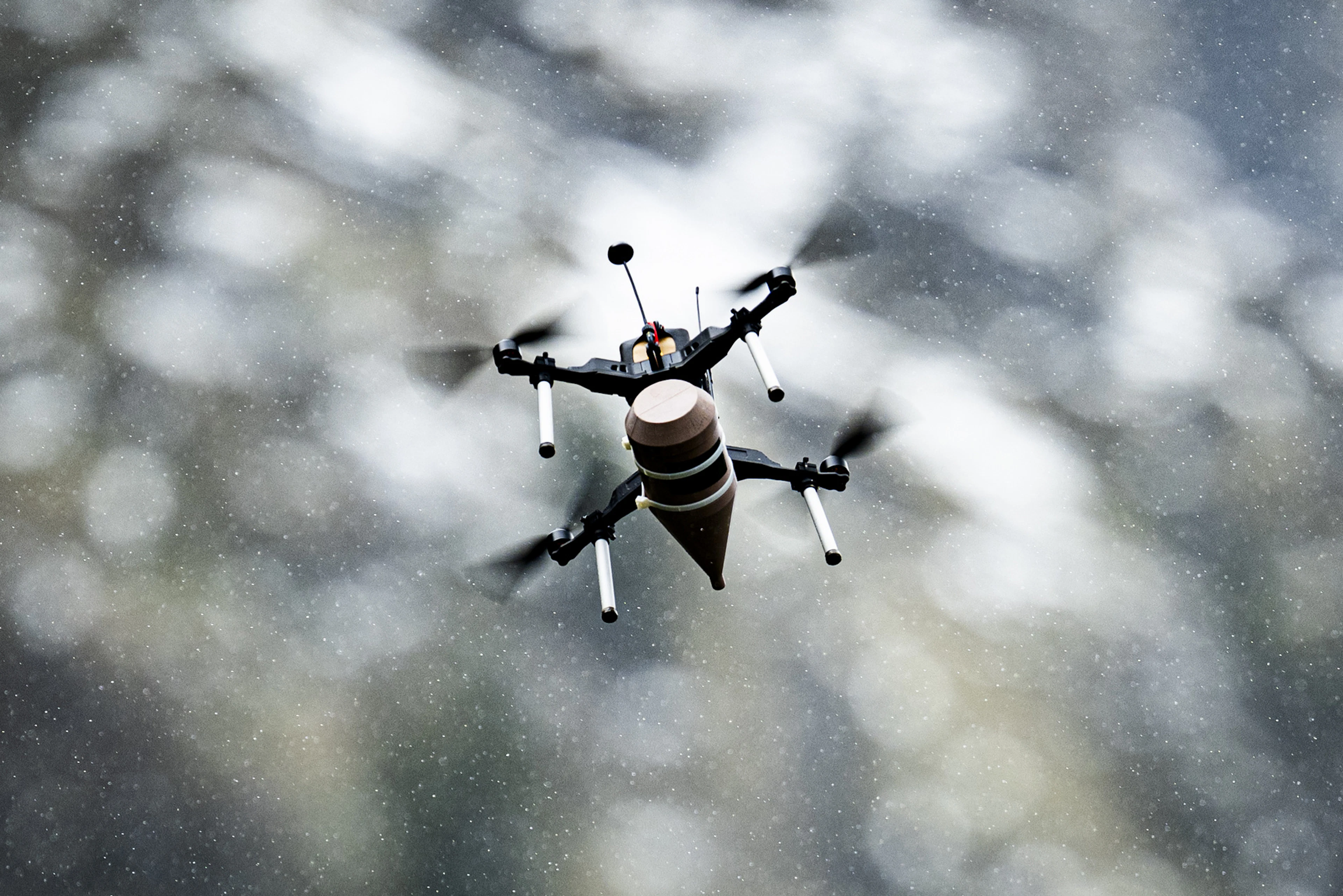 In Switzerland, drones were recently spotted flying over a nuclear power plant, a military facility, and other sensitive sites. Pictured here is an attack drone used by the Swiss Army.