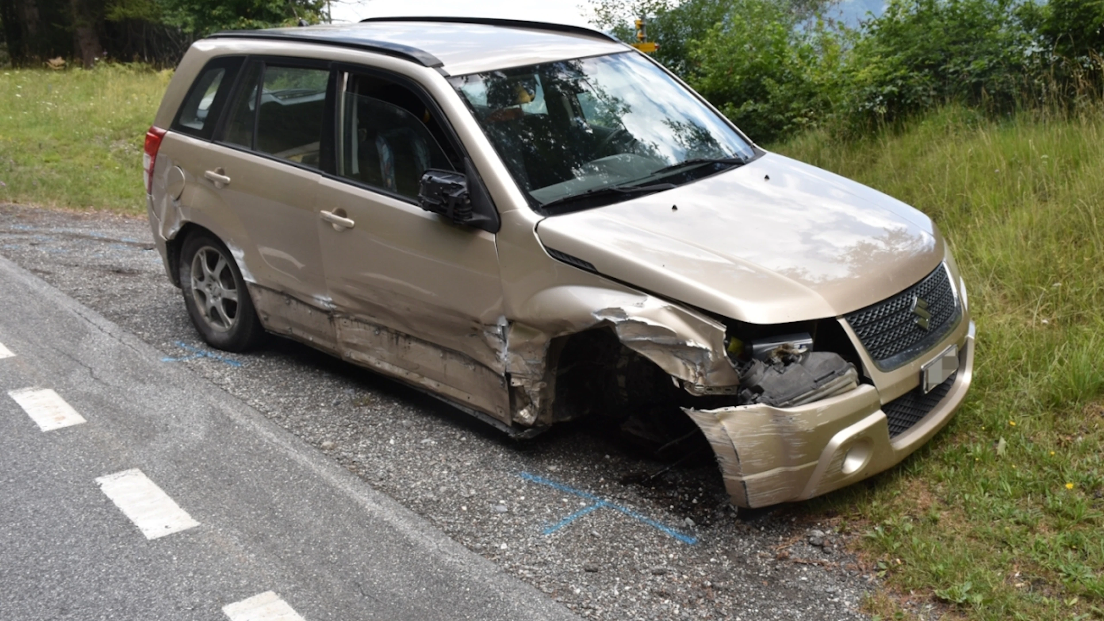 Eccome come si presentava l'auto dopo l'incidente