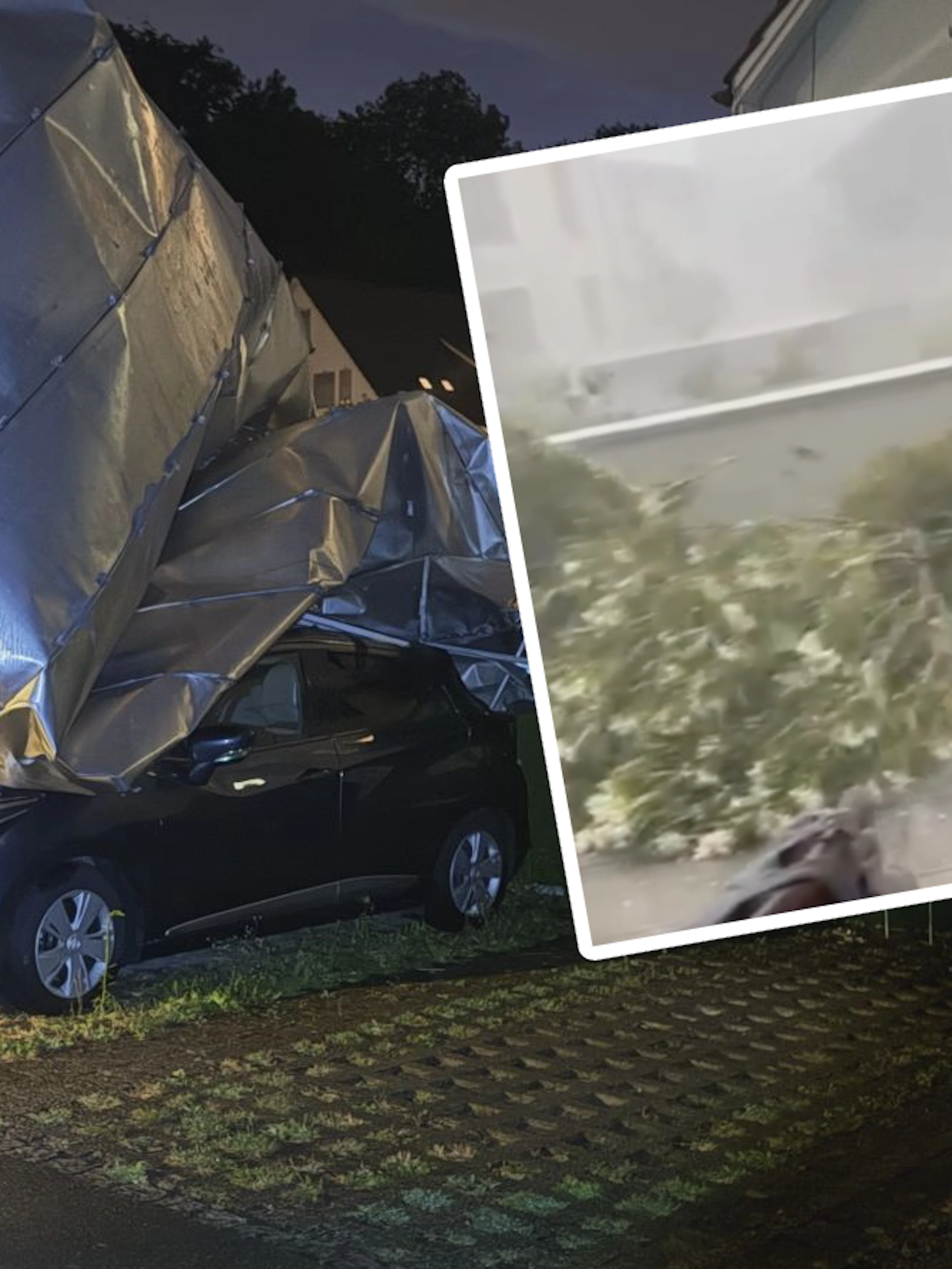 Bäume entwurzelt, Dach weggerissen – so heftig wüteten die Unwetter
