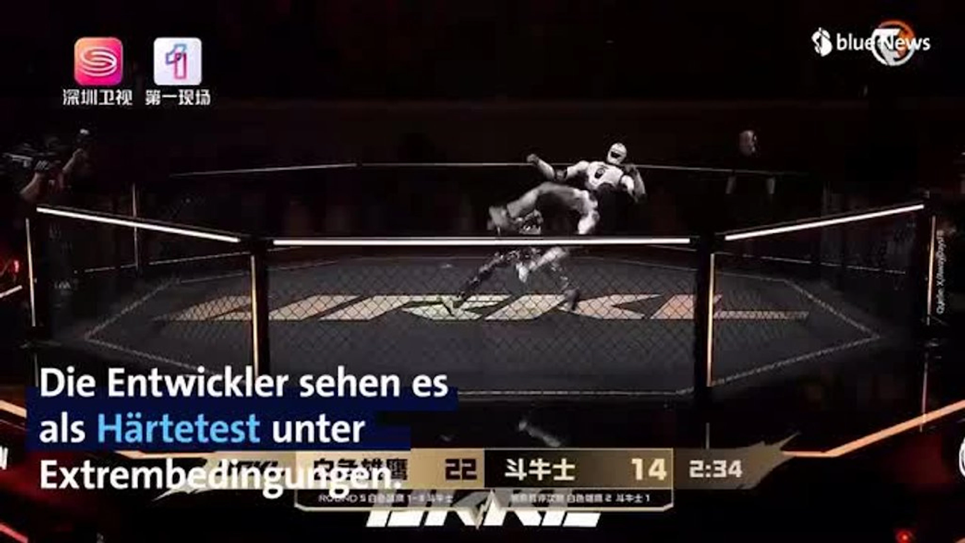 Premiere in China: Hier prügeln sich humanoide Roboter im MMA-Ring