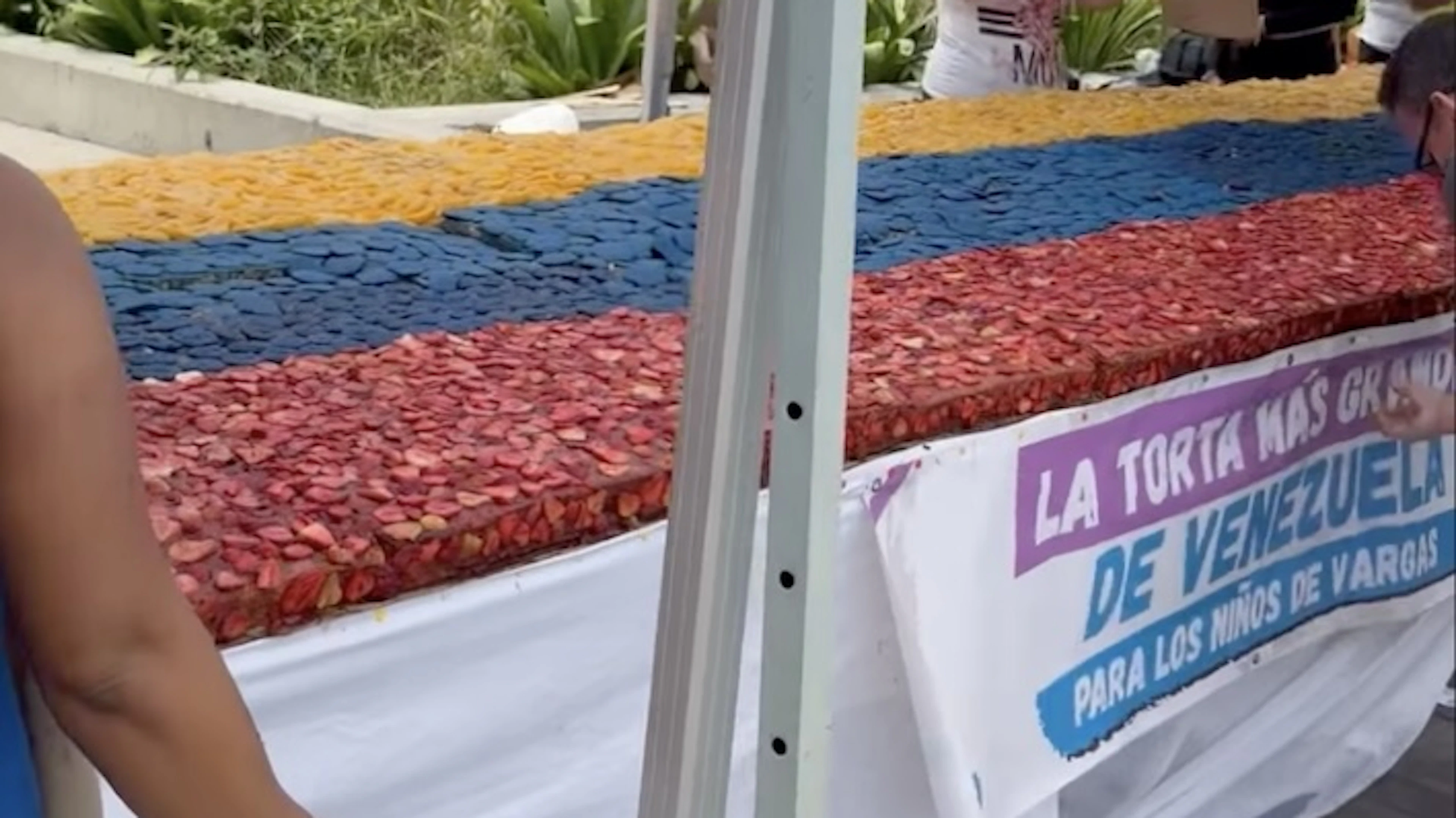 Le gâteau a été imaginé aux couleurs du Venezuela.