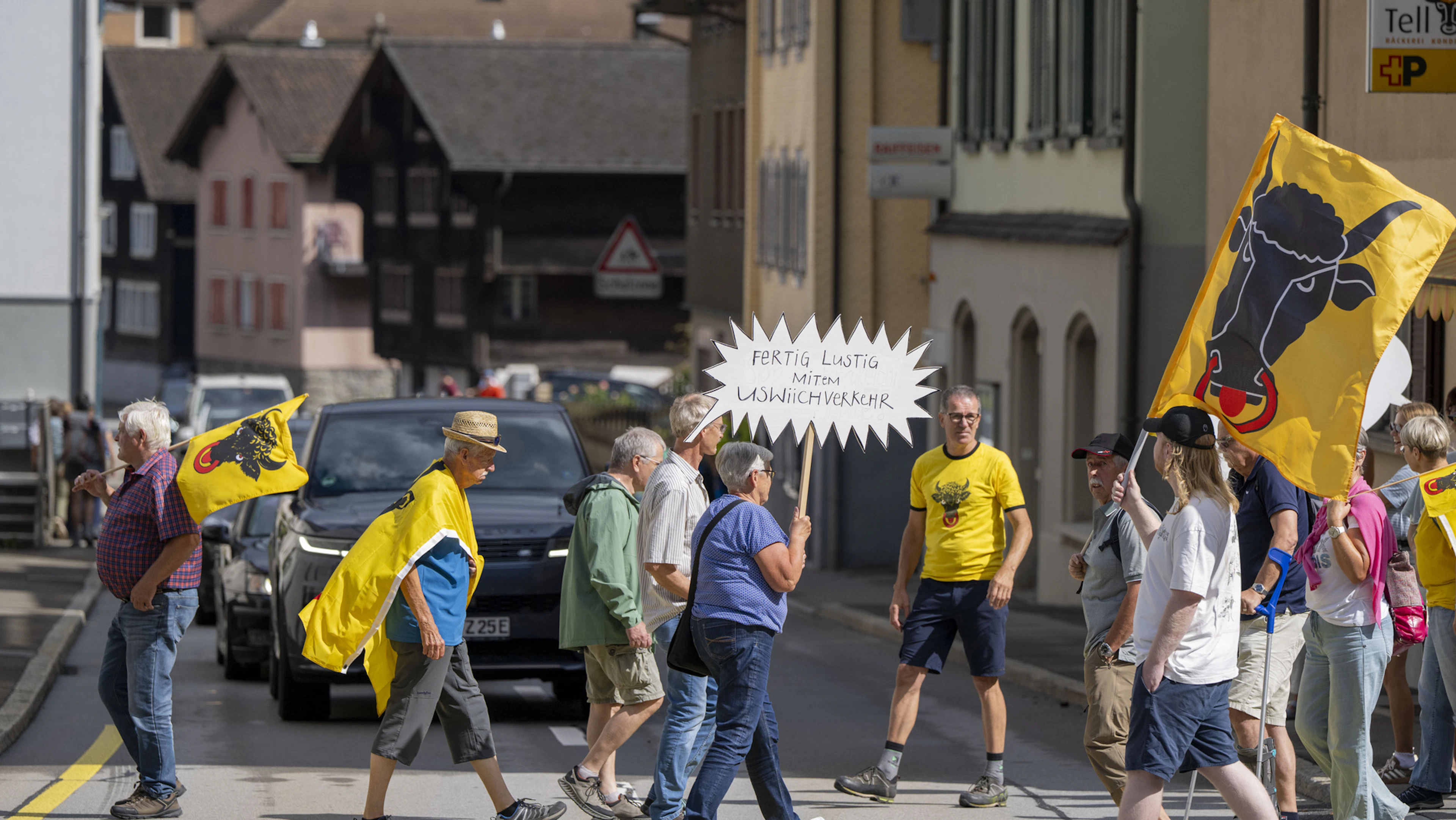 Anwohner protestieren gegen Gotthard-Verkehr