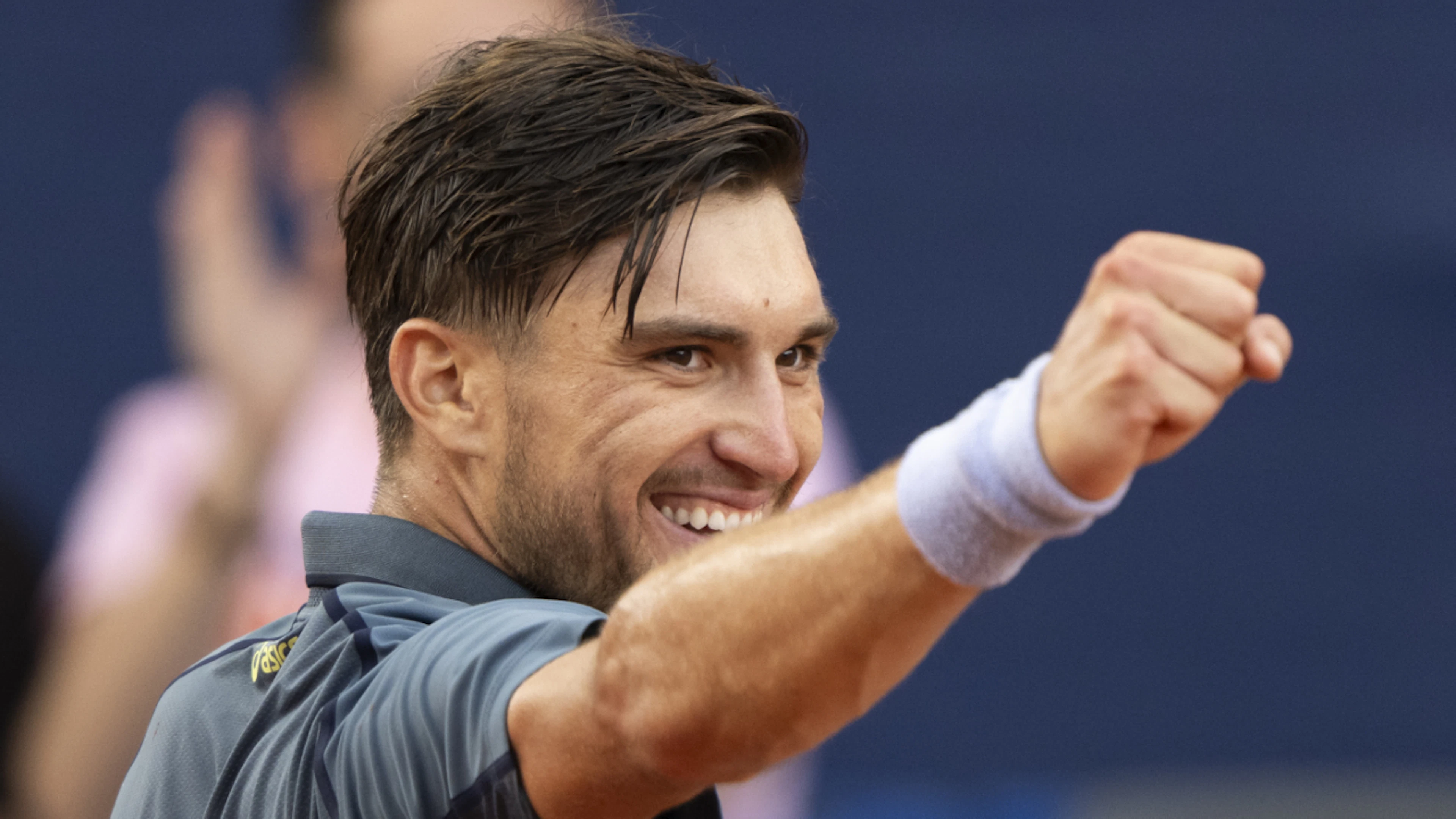 Raphaël Collignon celebrates reaching the final