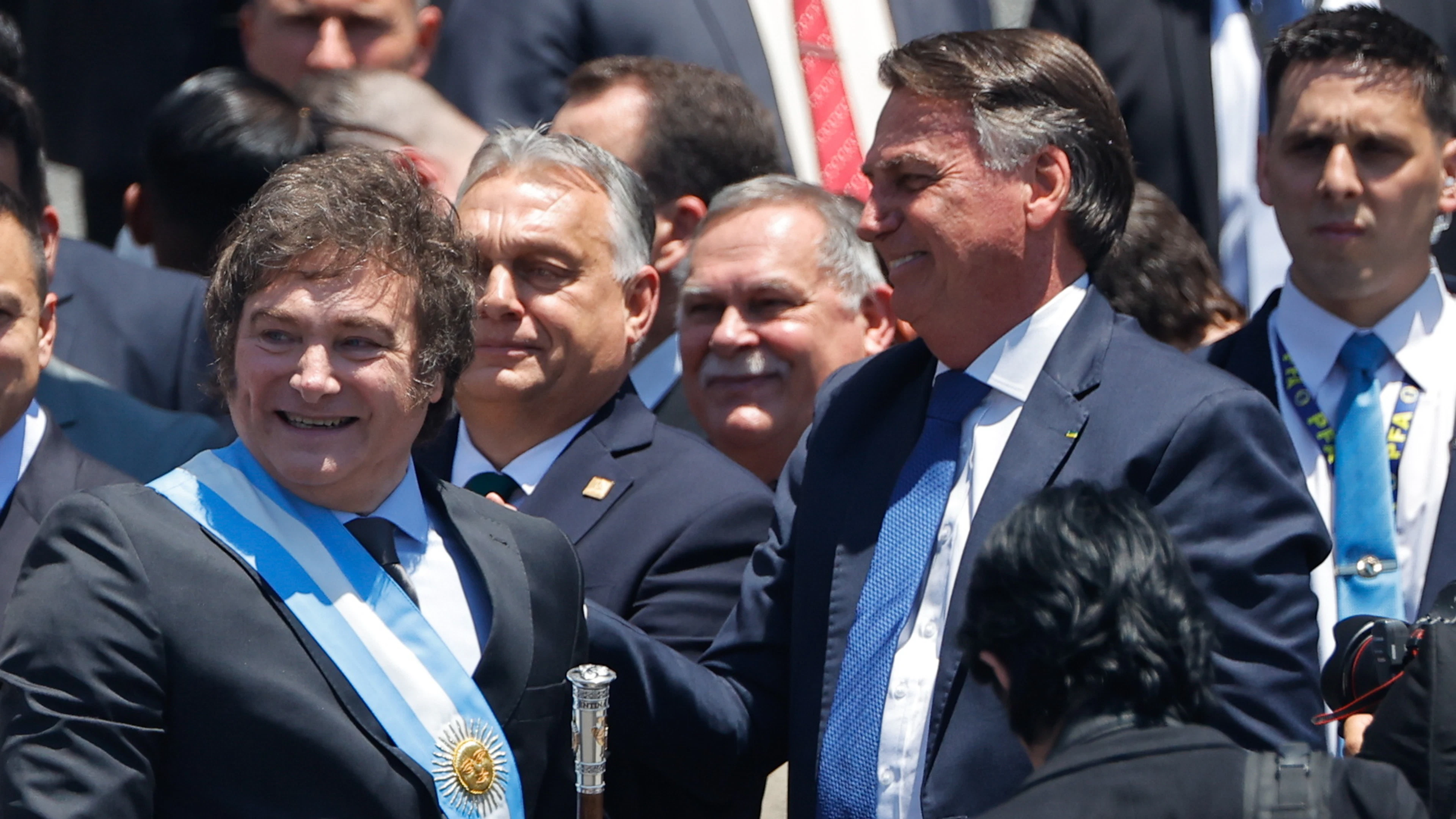 Javier Milei, le président argentin (à g.) et Jair Bolsonaro se sont souvent montrés complices (archives).