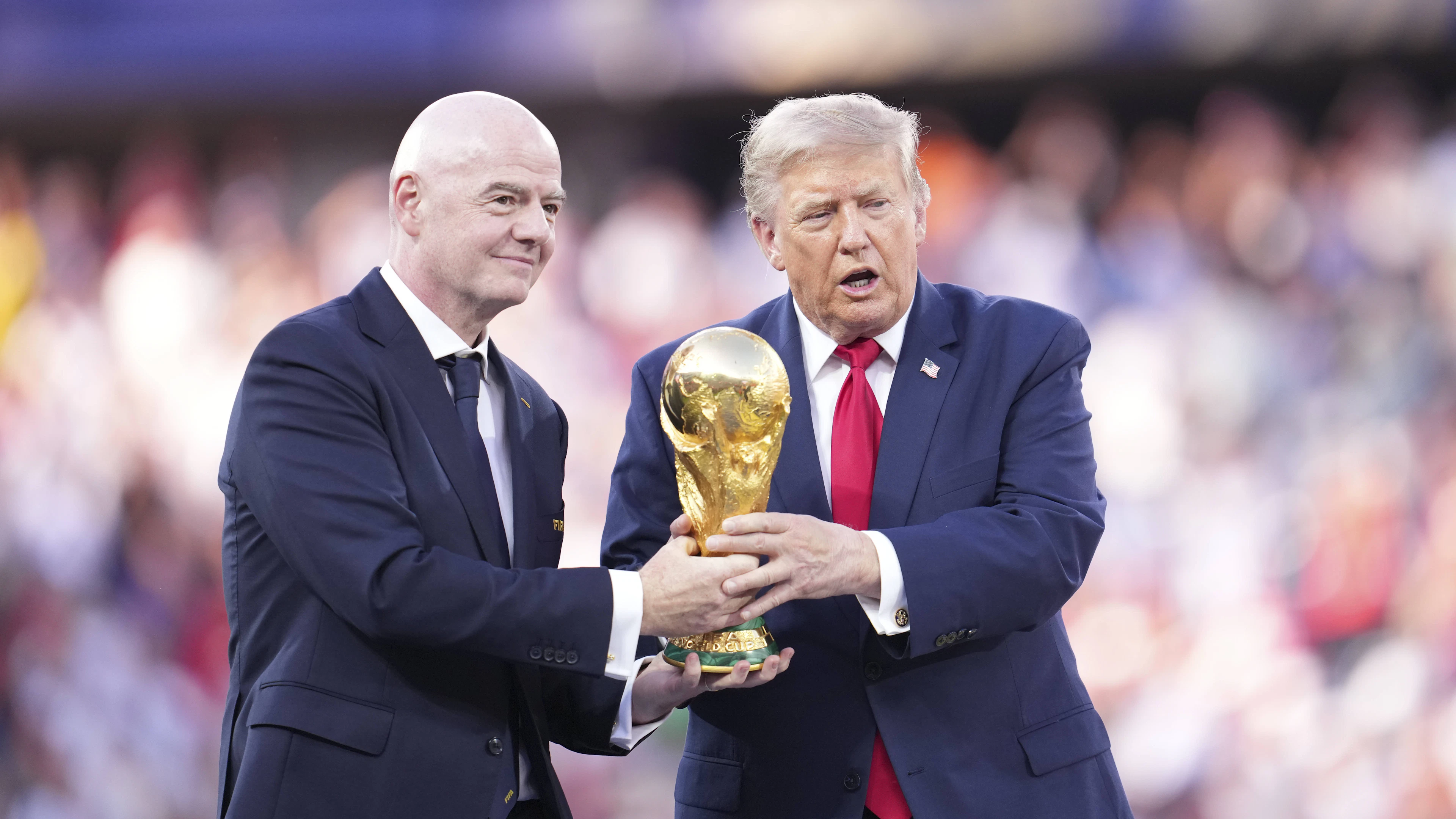Das war Trumps Auftritt beim WM-Final