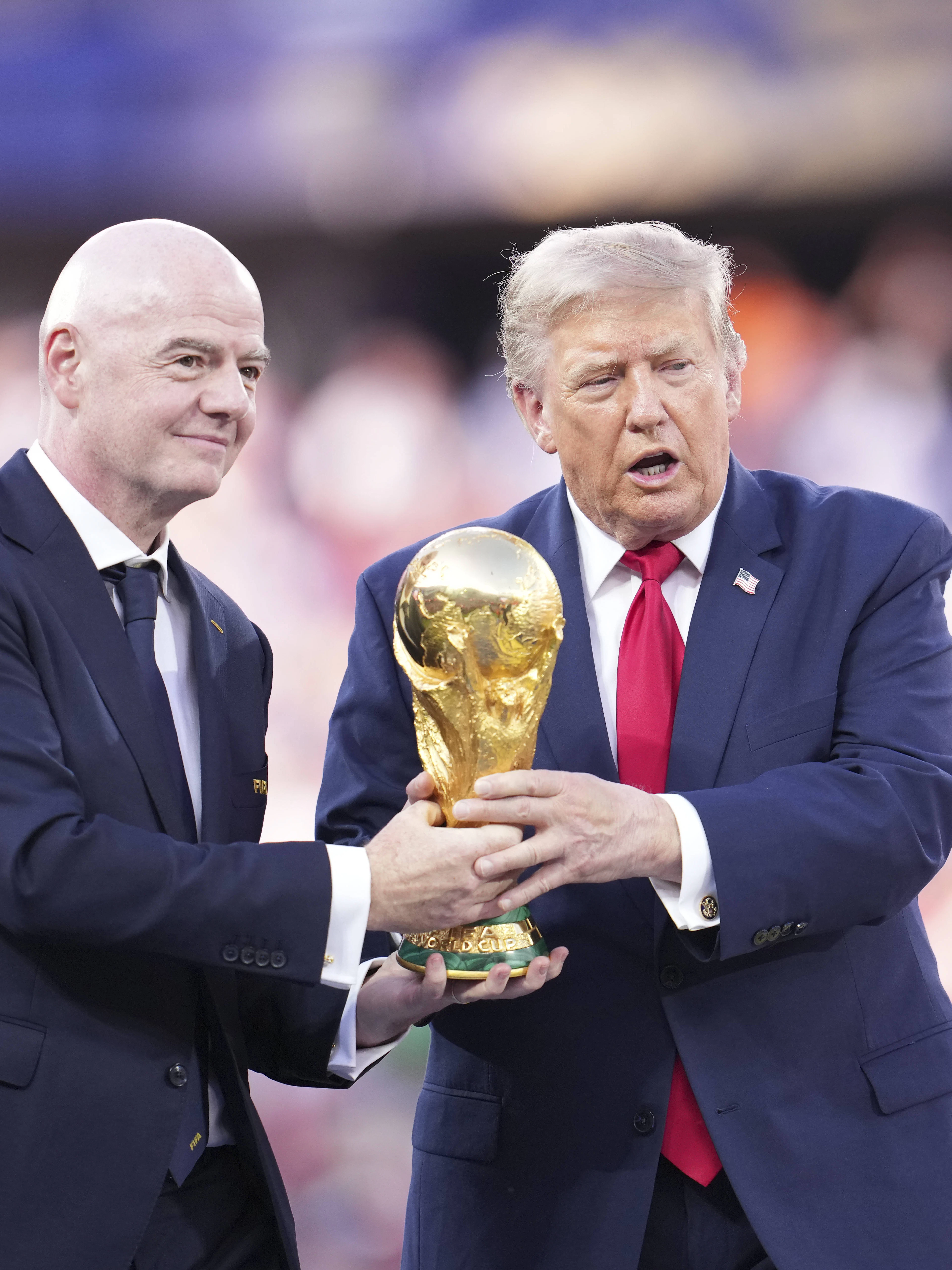 Das war Trumps Auftritt beim WM-Final