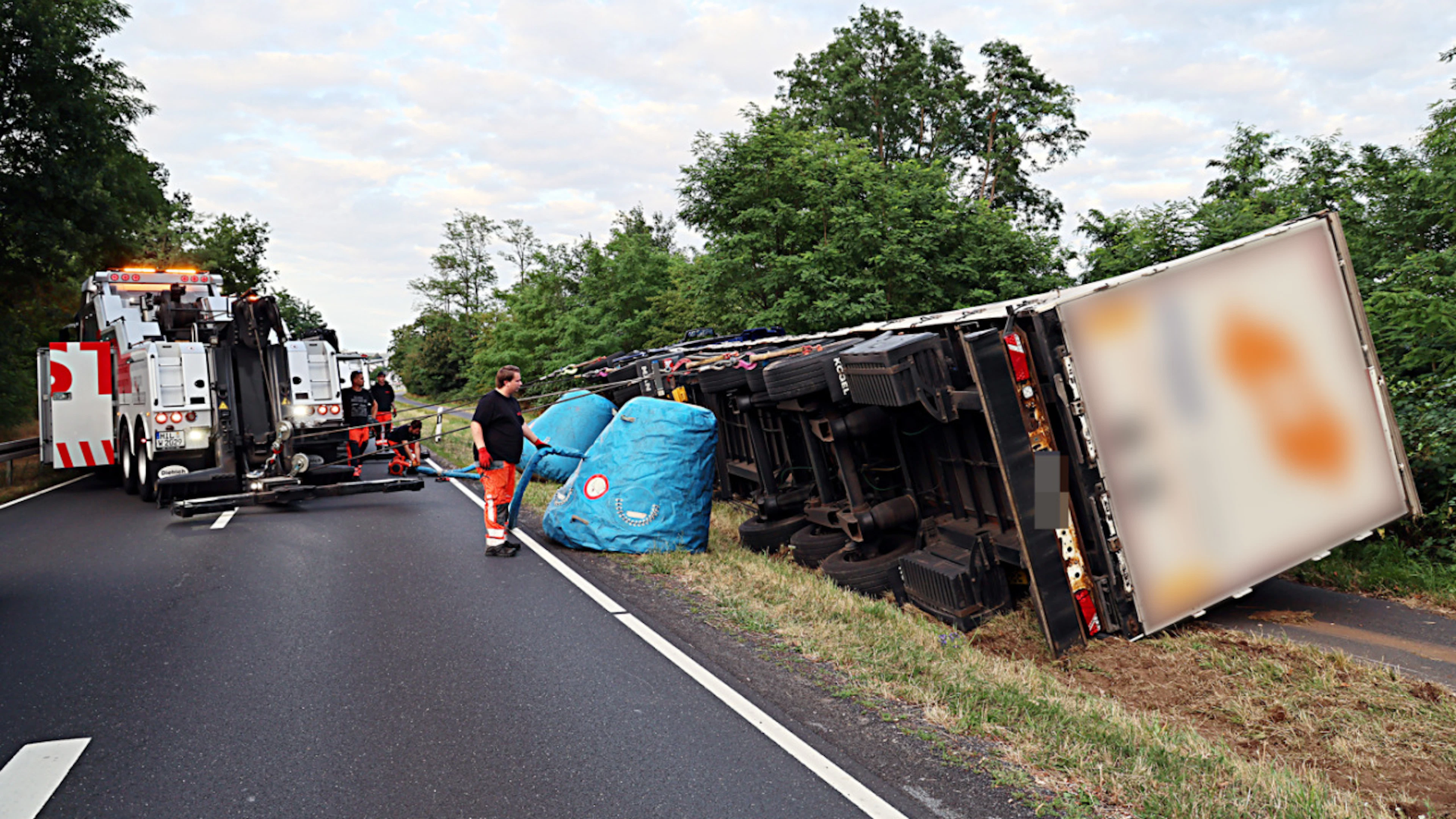 LKW-Fahrer verliert nach Bienenstich Kontrolle über sein Fahrzeug