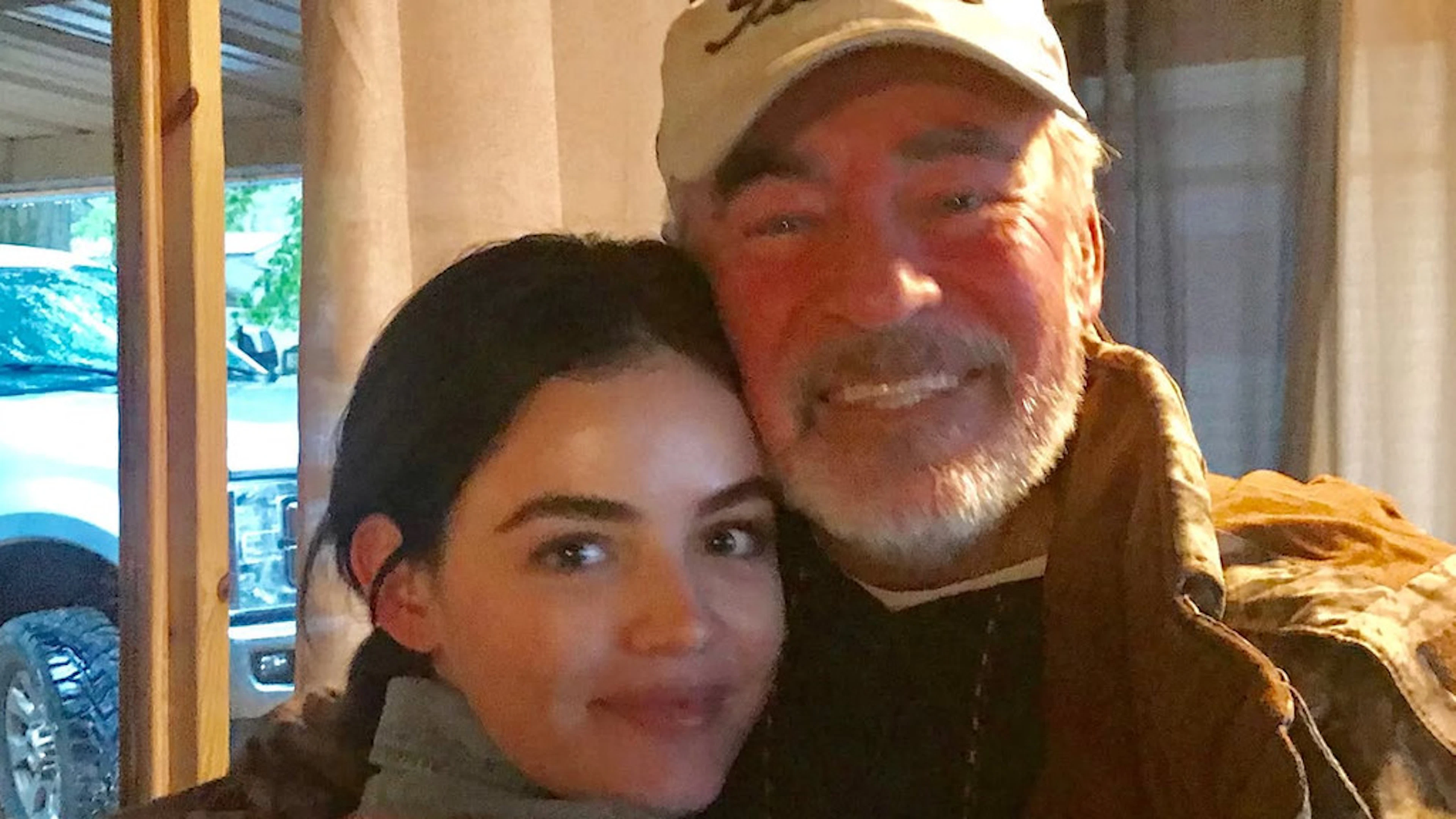 L'actrice et son père.