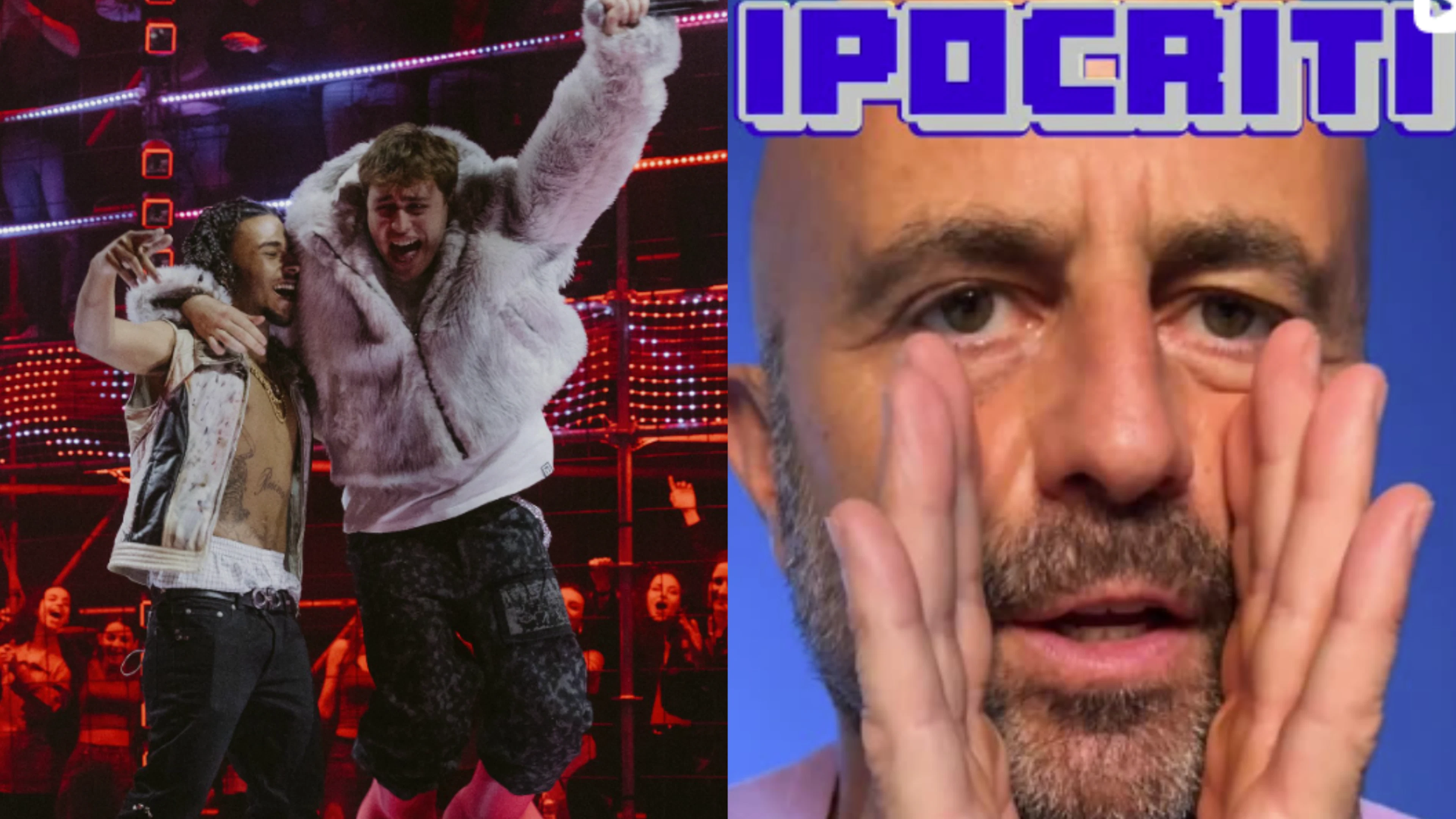 «Fanc*** i carabinieri»: la canzone che trionfa in «Nuova Scena» fa indignare Luca Abete
