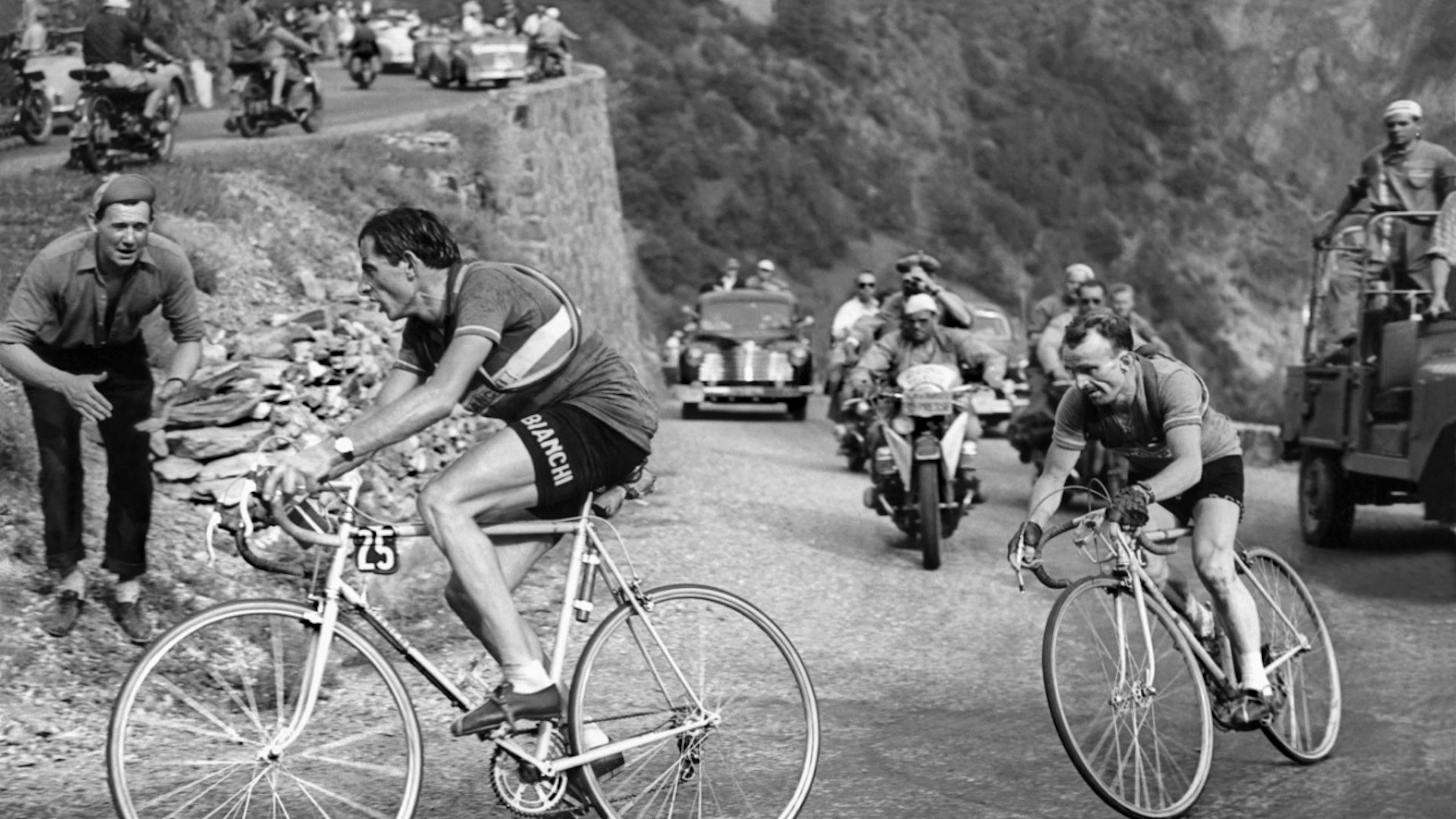 Erster Sieger: Der Italiener Fausto Coppi gewann 1952 die erste Bergankunft auf der Alpe d'Huez
