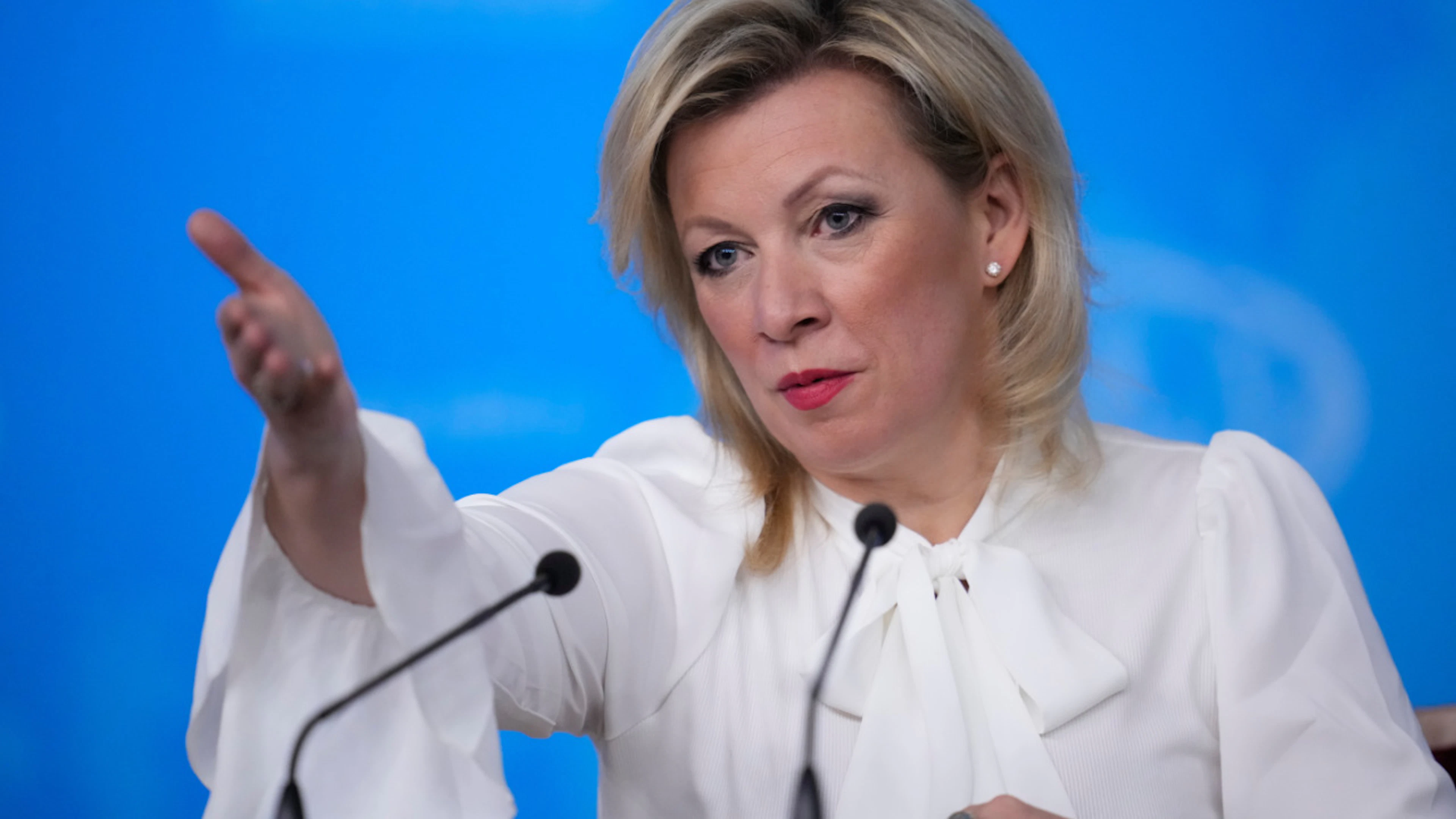 ARCHIV – Die russische Aussenamtssprecherin Maria Sacharowa. Foto: Pavel Bednyakov/AP/dpa/Archivbild