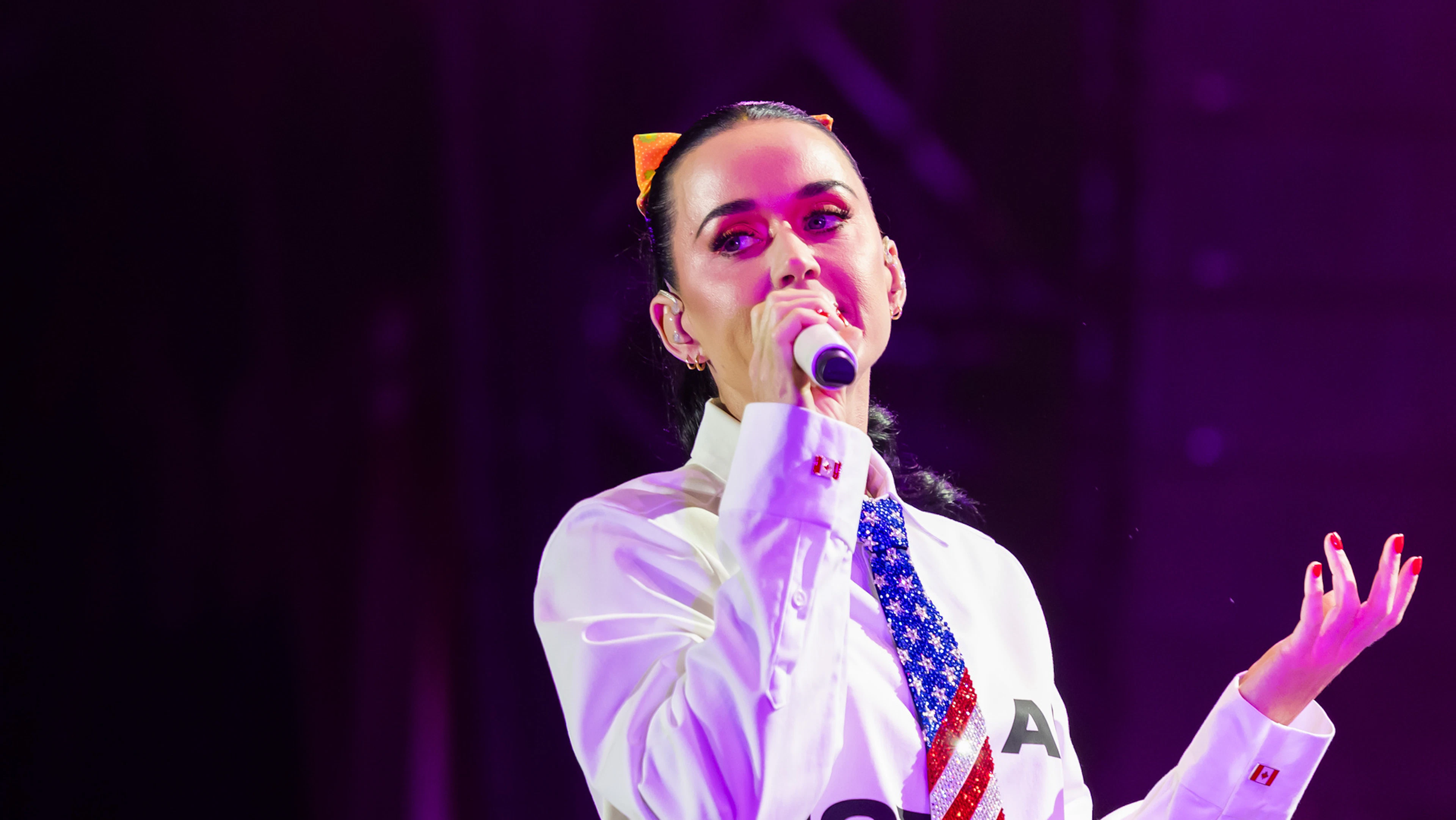 Katy Perry s'est produite sur la Grande Scène de Paléo ce samedi 25 juillet.