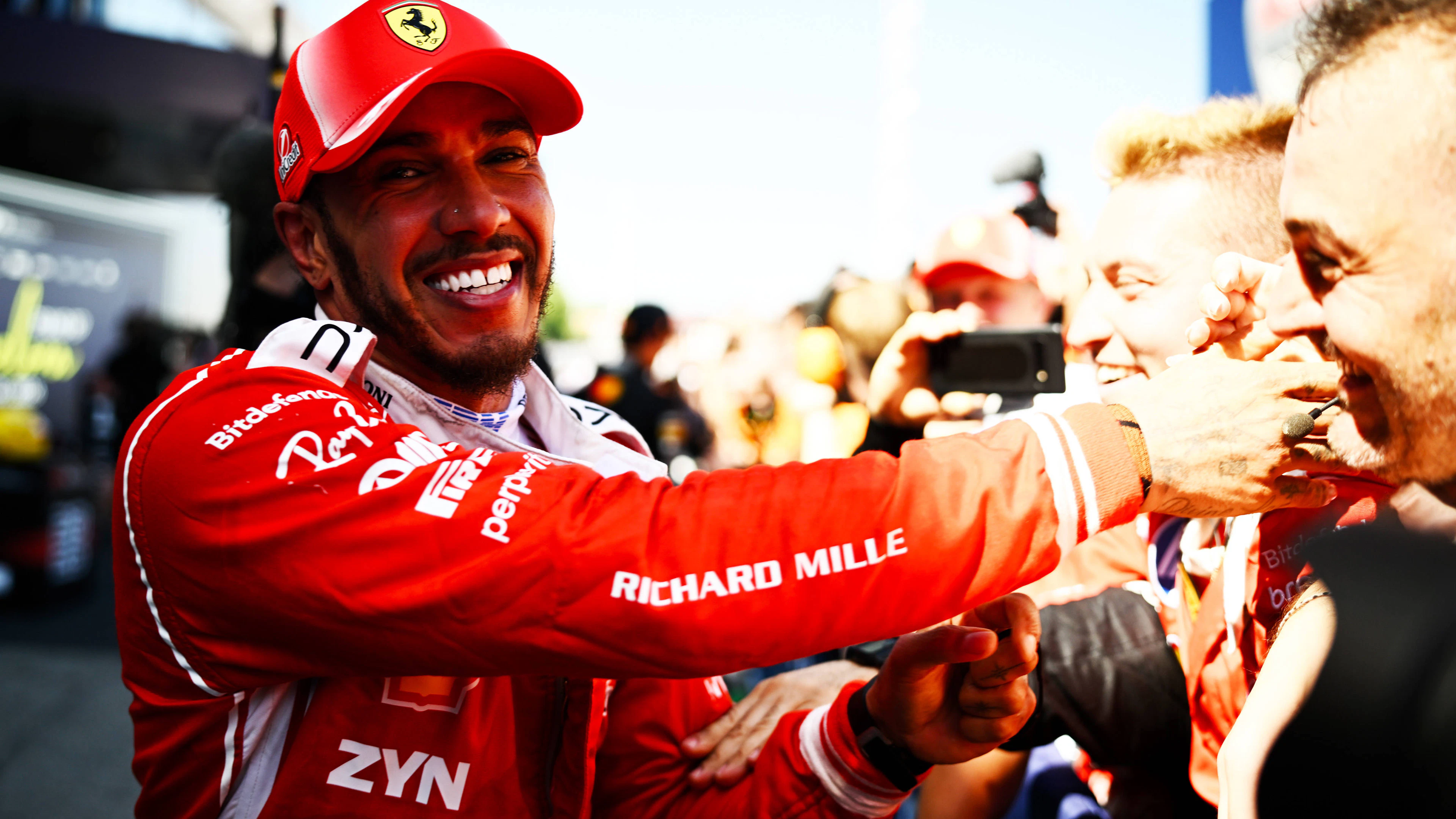 He has more to smile about again this season: Lewis Hamilton.