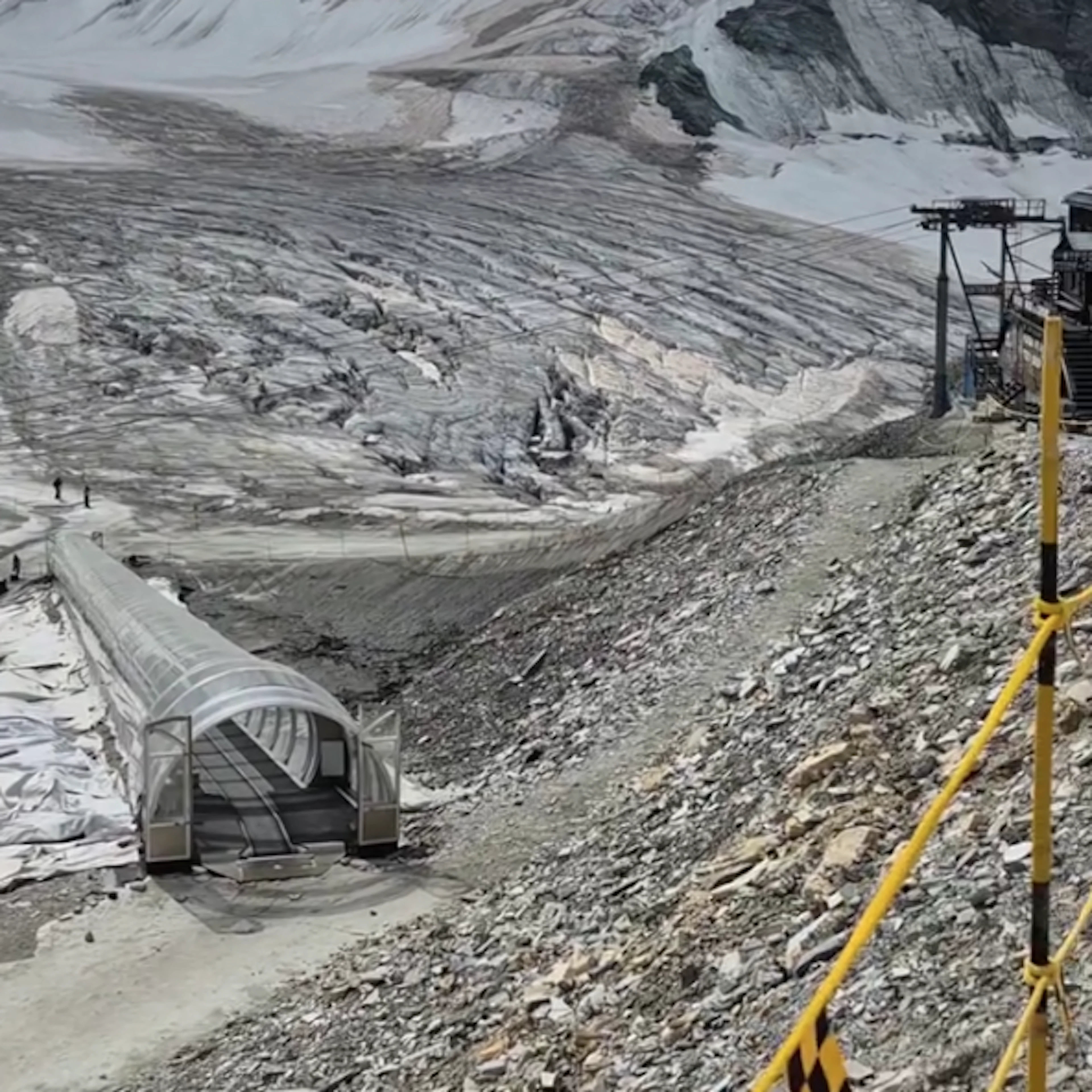 Snow-free glacier