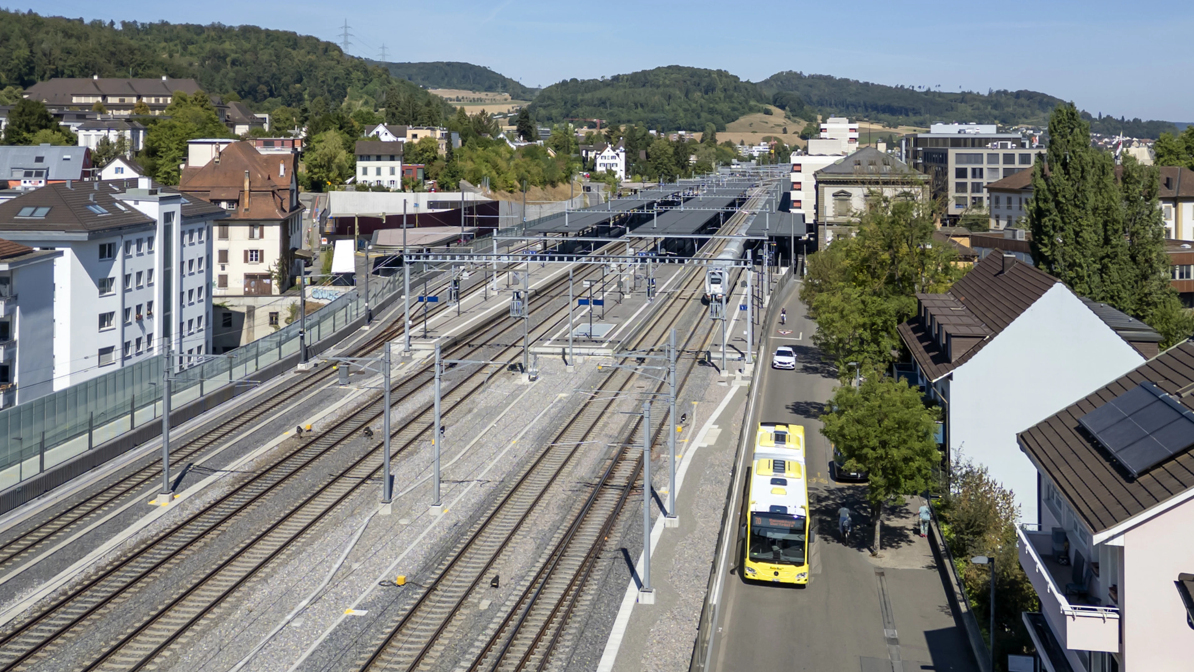 The train station in Liestal, BL, was renovated and reopened a year and a half ago.