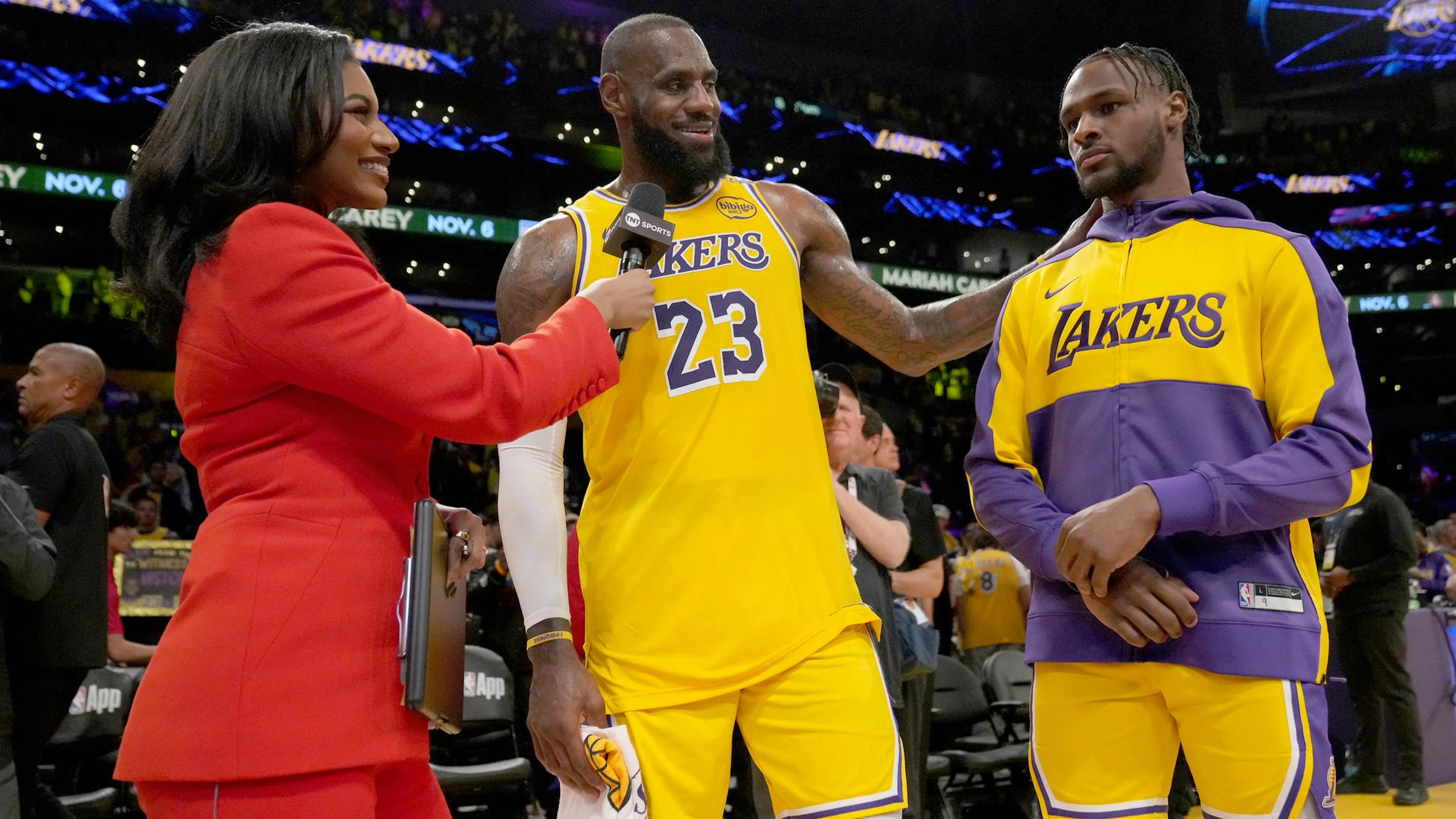 LeBron und Bronny James schrieben NBA-Geschichte. (Archivbild)