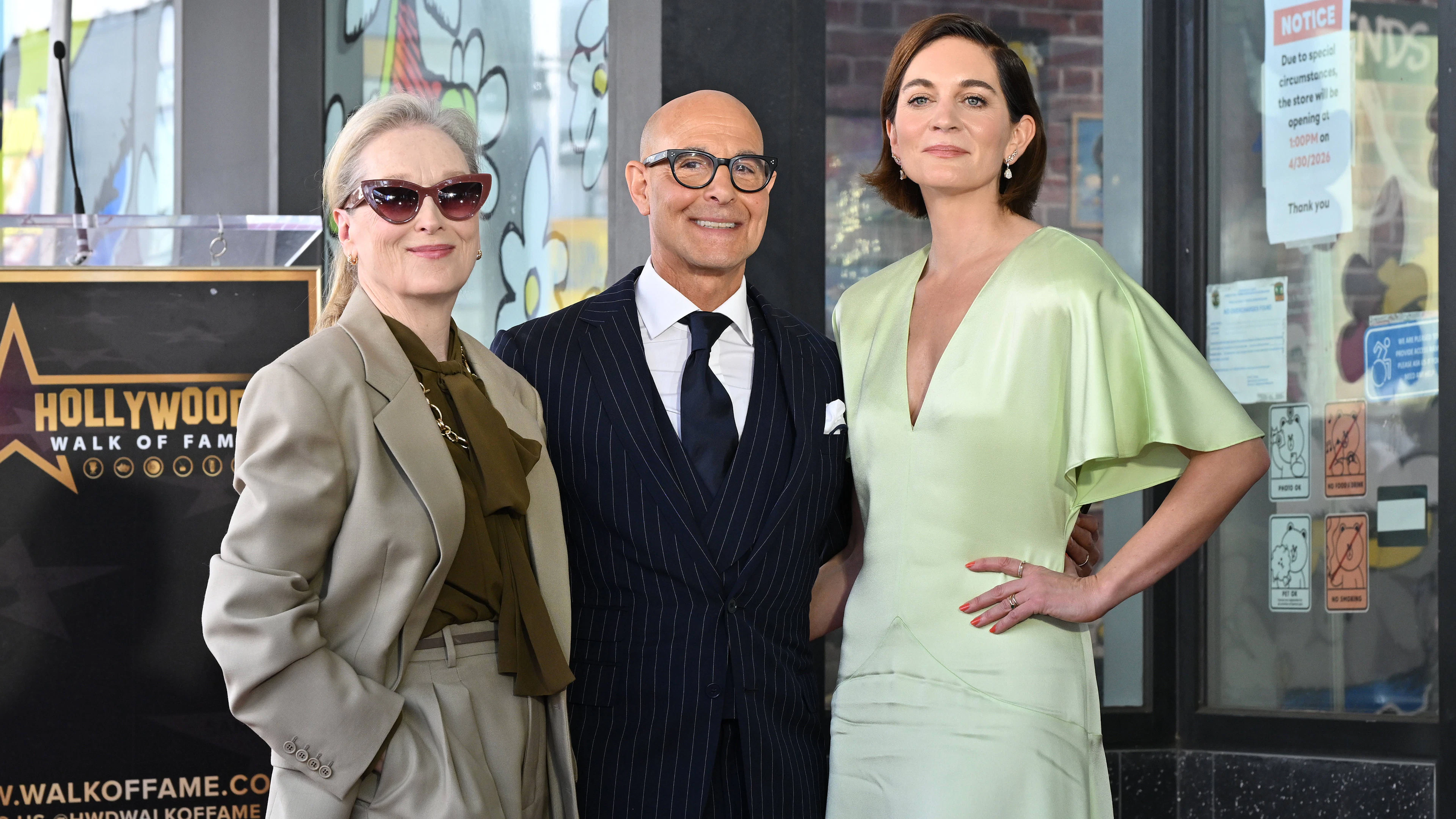 Meryl Streep, Stanley Tucci e Felicity Blunt.