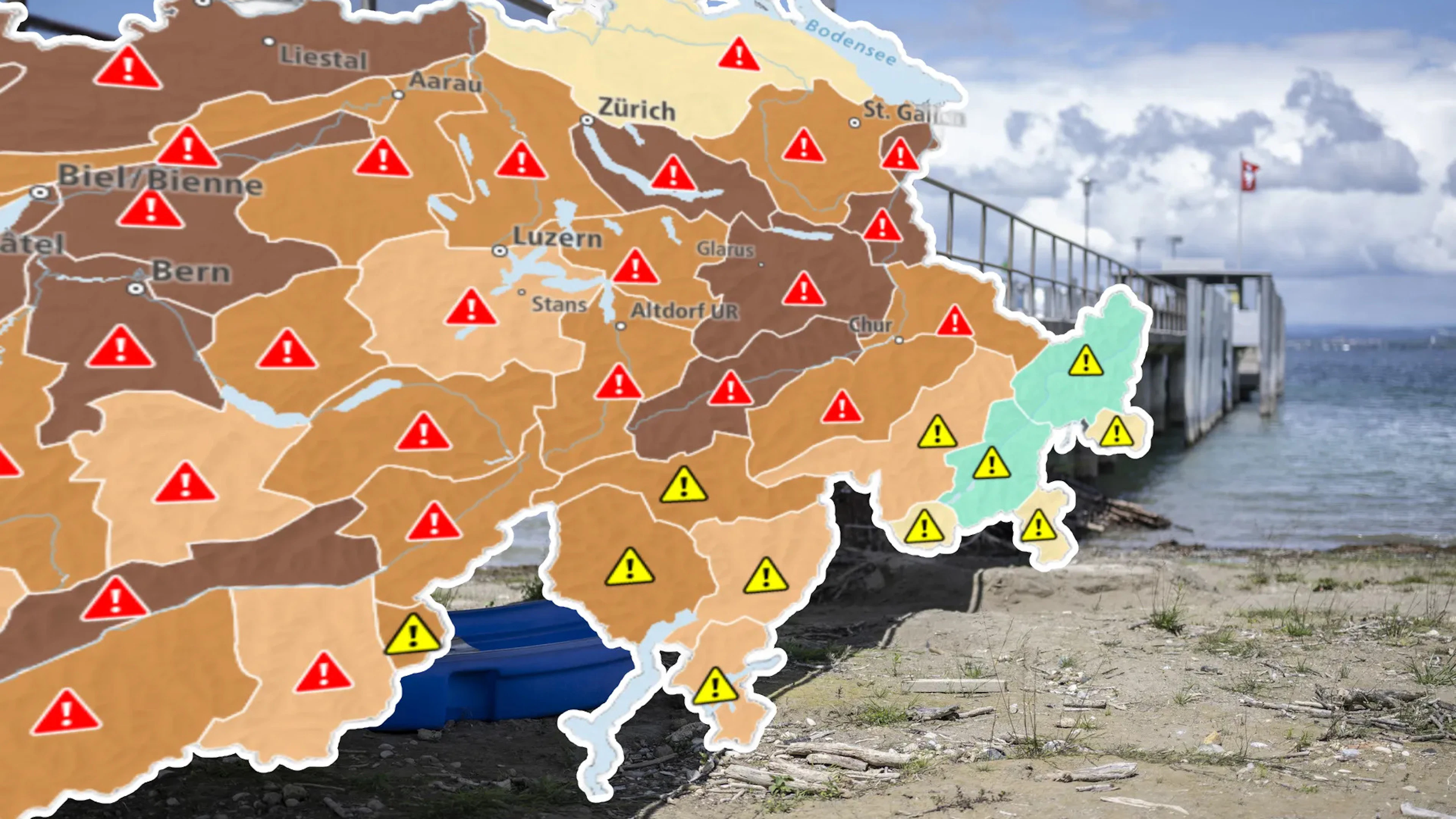 La Svizzera si sta prosciugando sempre di più: ecco quanto è grave la siccità