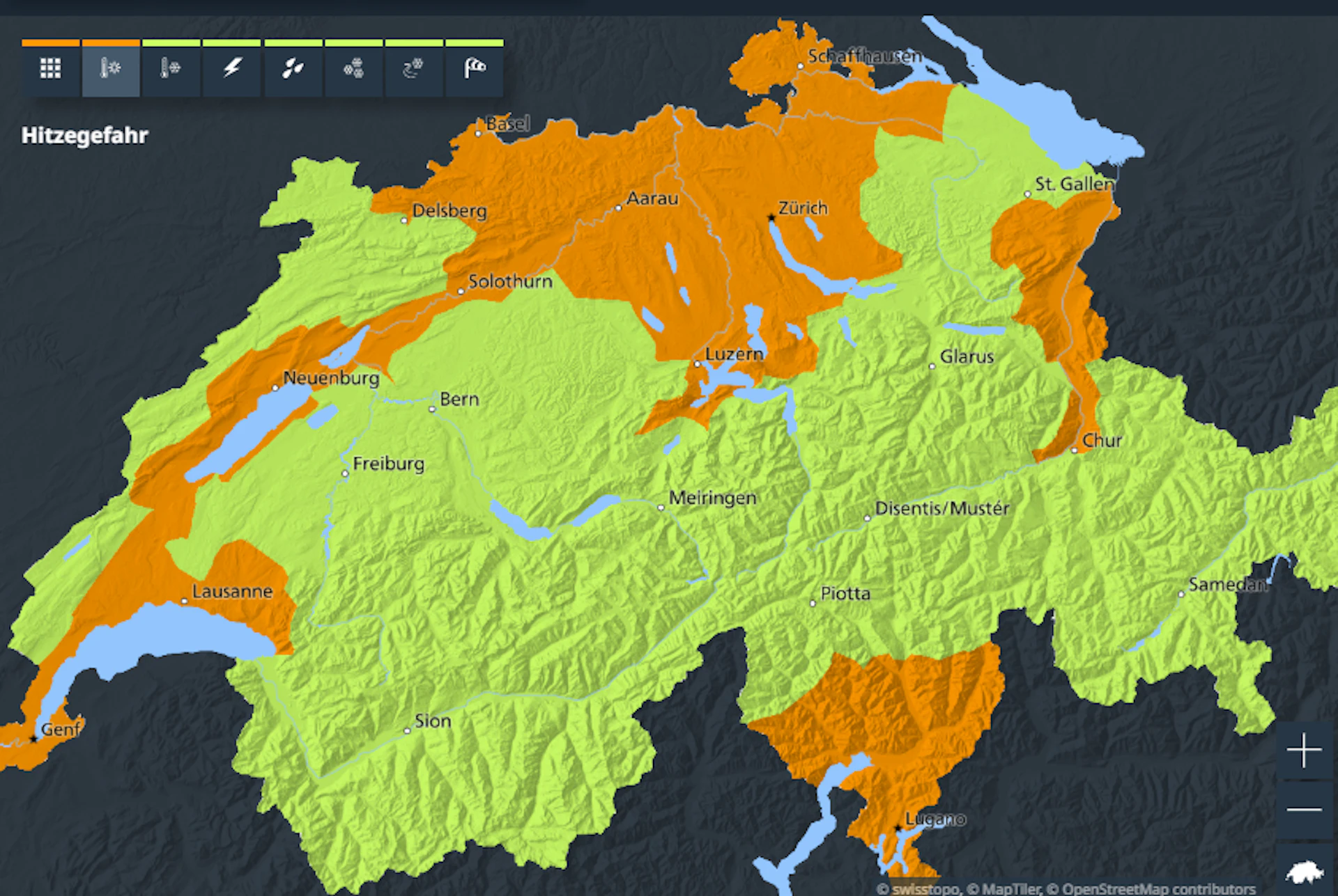 Heatwave in Switzerland: New record in Meiringen